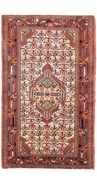Wollteppich Hamadan Teppich handgeknüpft braun, morgenland, rechteckig, Höhe: 10 mm, handgeknüpft