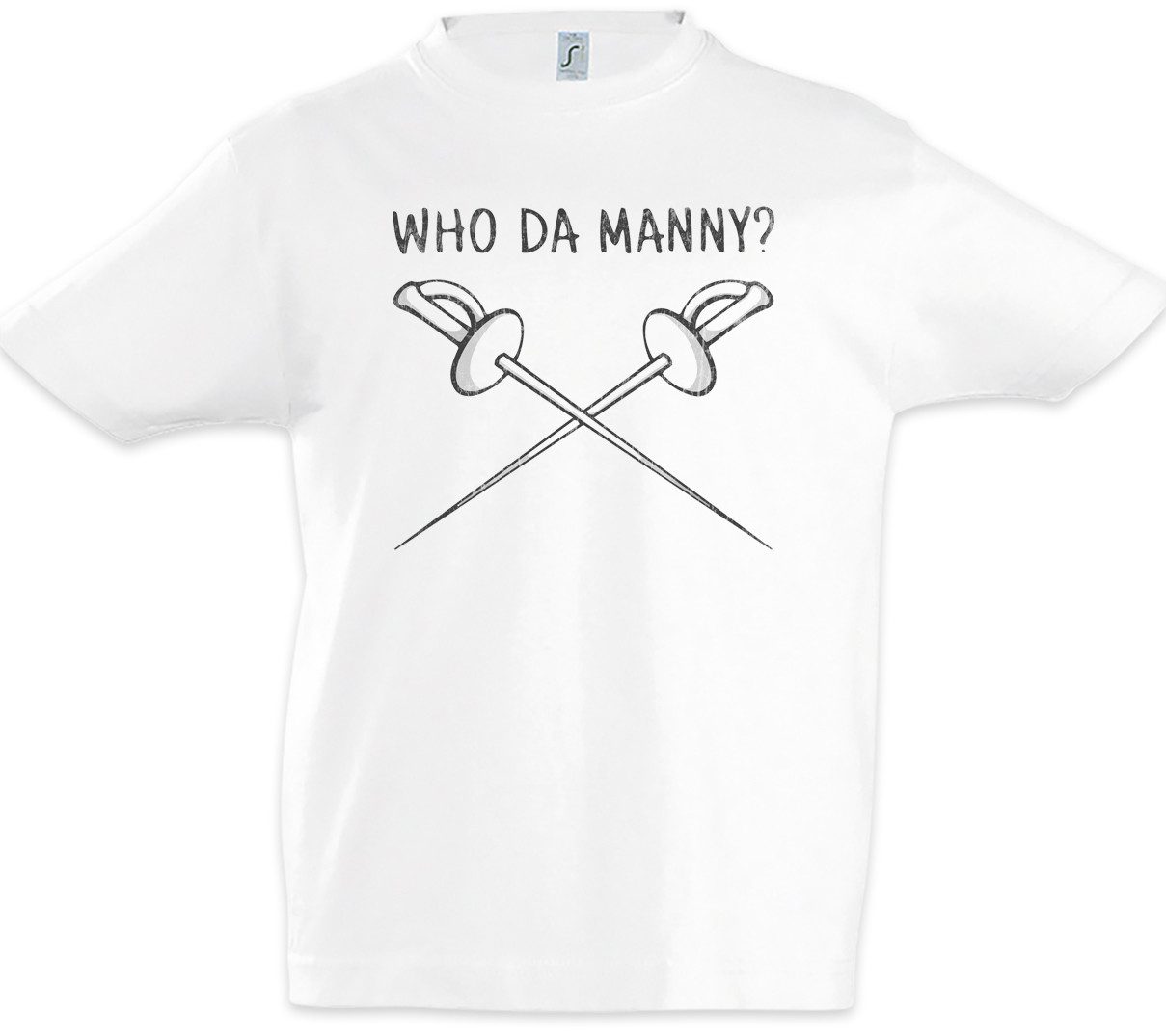 Print-Shirt Who Da Manny Kinder T-Shirt Modern Fun Family Philip Humphrey Shirt