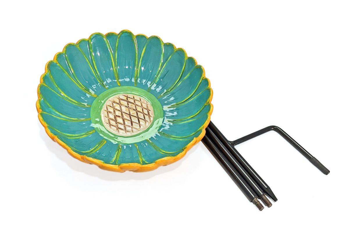 Vogeltränke Wildlife World Keramik-Blumen-Serie (Afrikanische Gänseblümchen-Vog