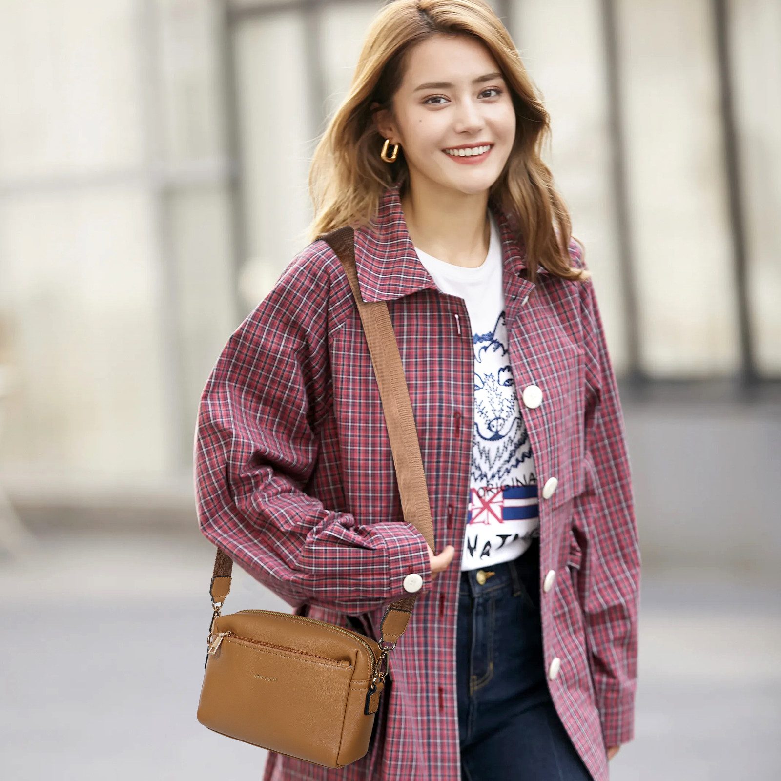 TAN.TOMI Umhängetasche Damen Handy Umhängetasche, Crossbody Schultertasche günstig online kaufen