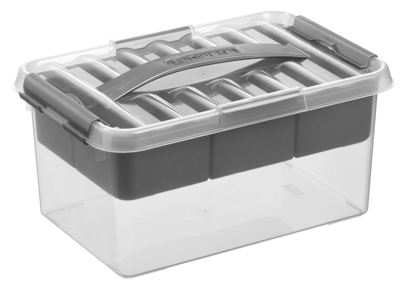 Sunware Aufbewahrungsbox Multi Box Q-line 6 Ltr., Herausnehmbarem Einsatz