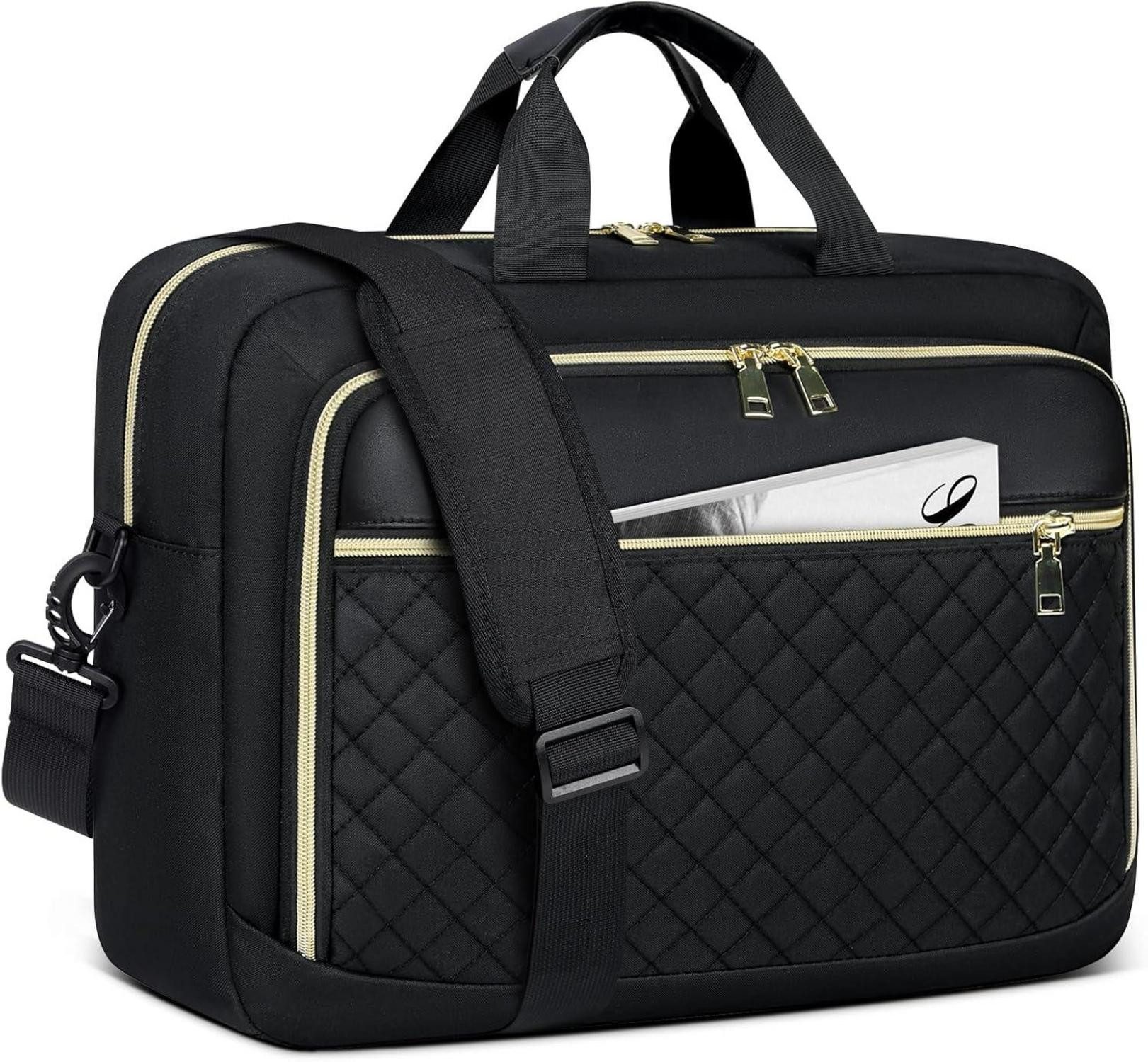 Laptoptasche Laptoptasche 17,3 Zoll Damen Business Notebook Wasserdicht Schwarz