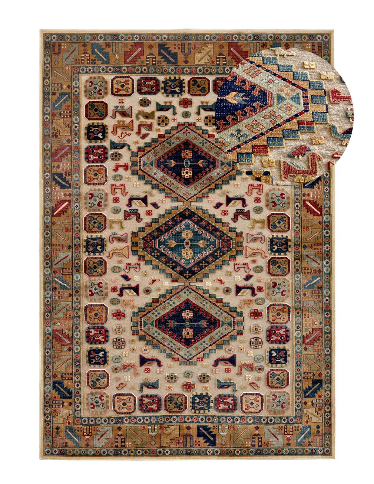 TaraCarpet Teppich Moderner Orientteppich Farah Shiraz, rechteckig, Höhe: 6 mm, Wohnzimmer, Schlafzimmer, Esszimmer, Farah Shiraz grün 140x200