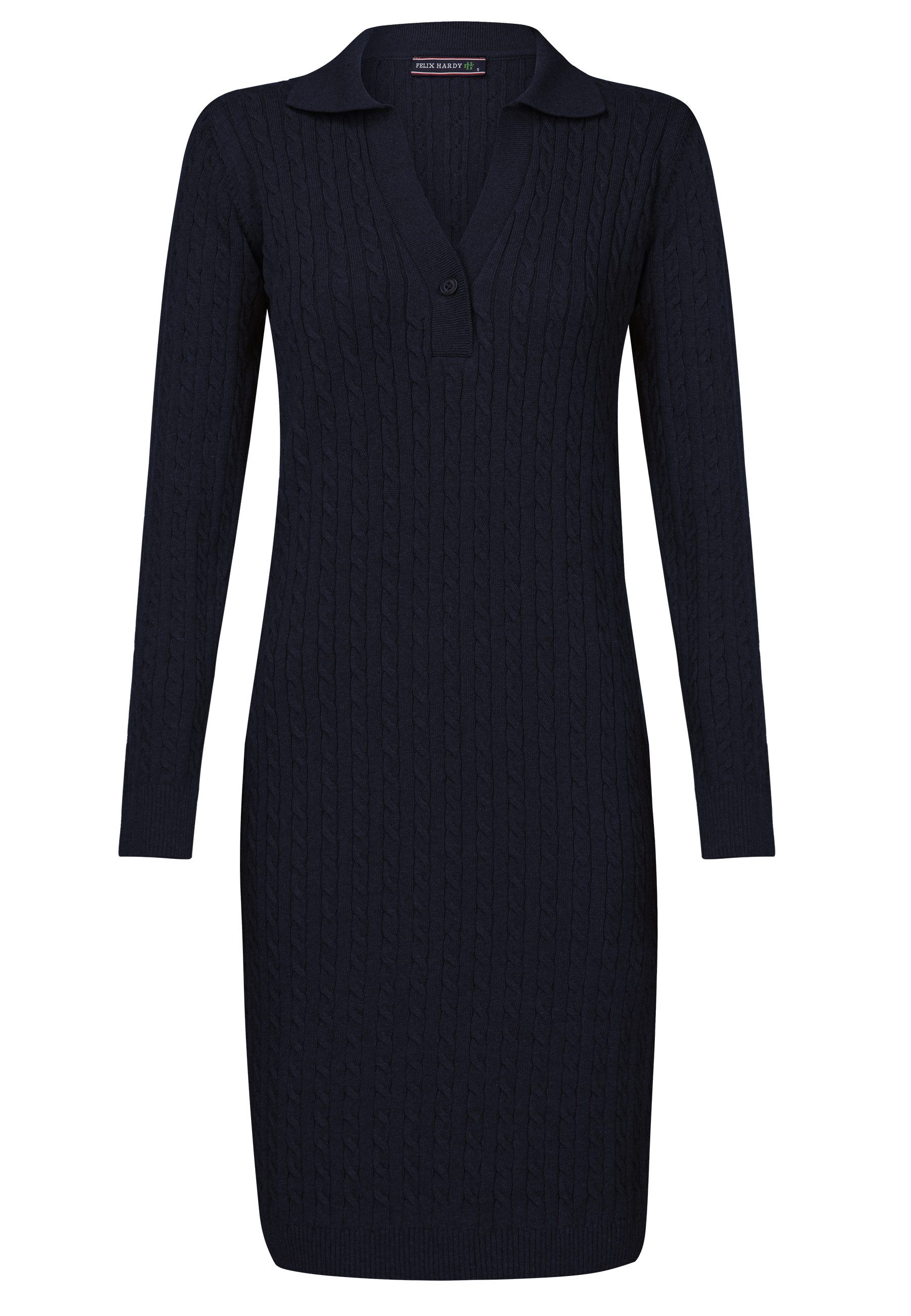 Felix Hardy Strickkleid Langärmeliges Kabelstrickkleid