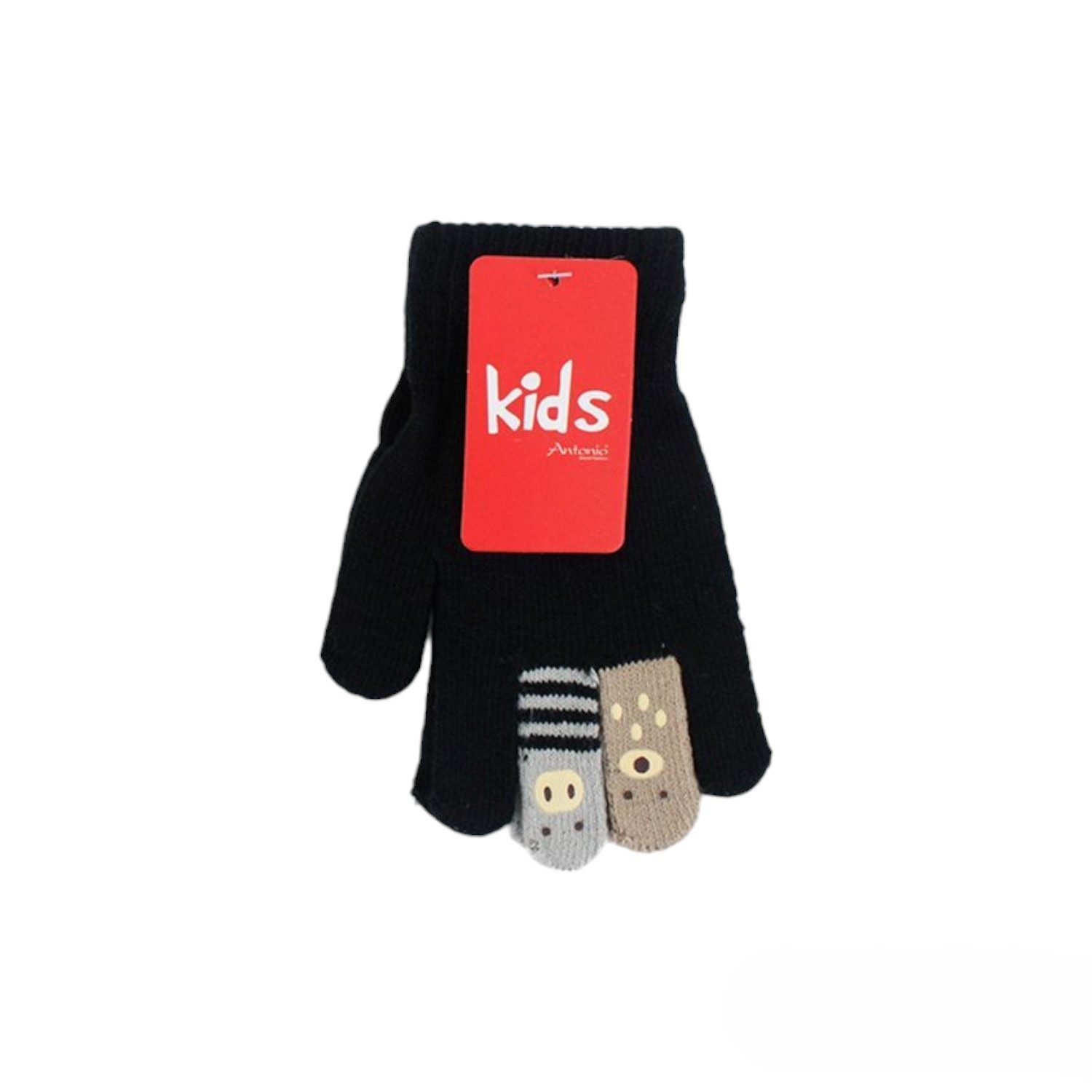 Antonio Strickhandschuhe Kinder Winter Handschuhe » Kinderhandschuhe mit Tier Fingern (1 Paar, 2-St., 1 Paar) » Fingerhandschuhe » teilweise mit Teddyfutter