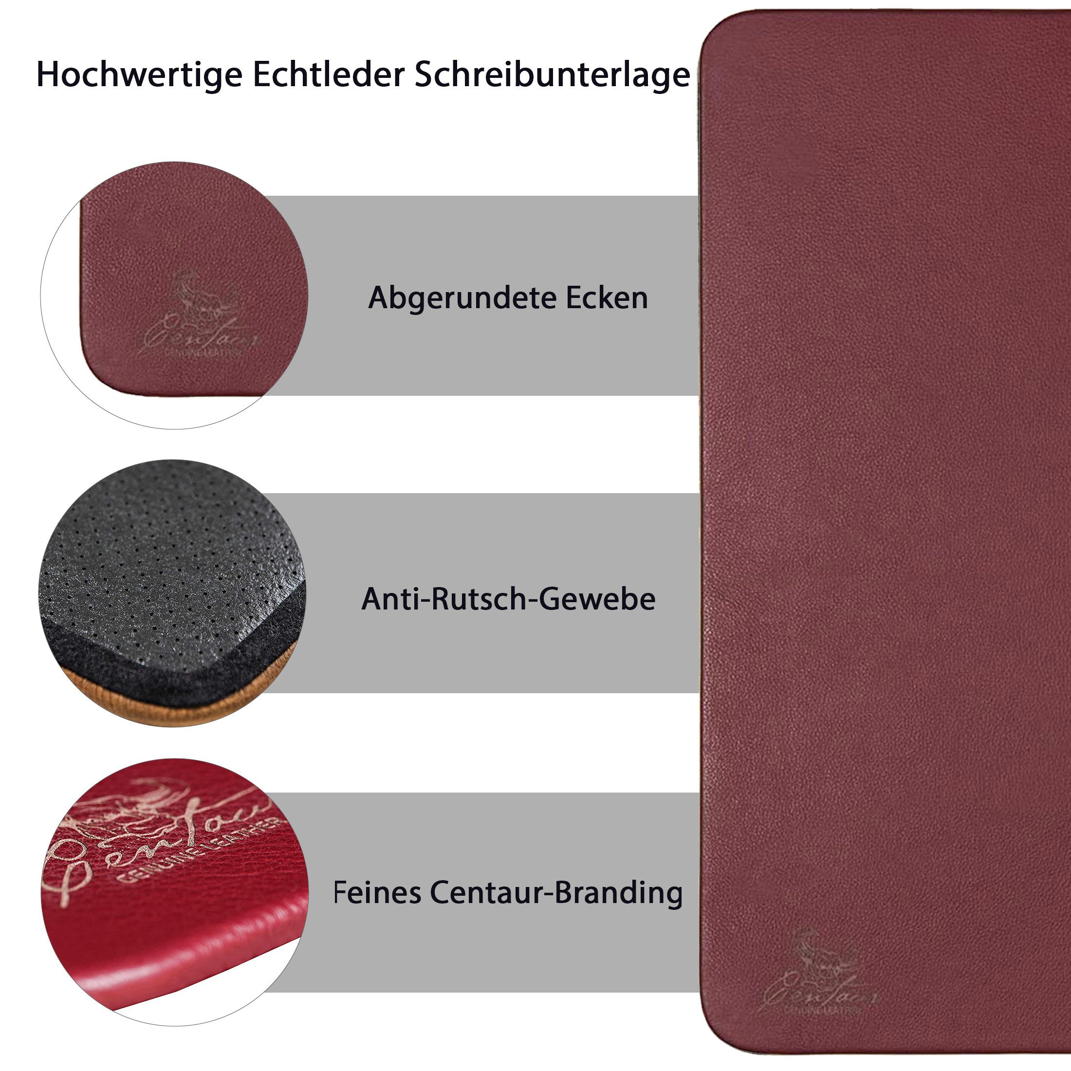 Centaur Schreibtischunterlage aus echtem Leder Schreibunterlage, (1 tlg)