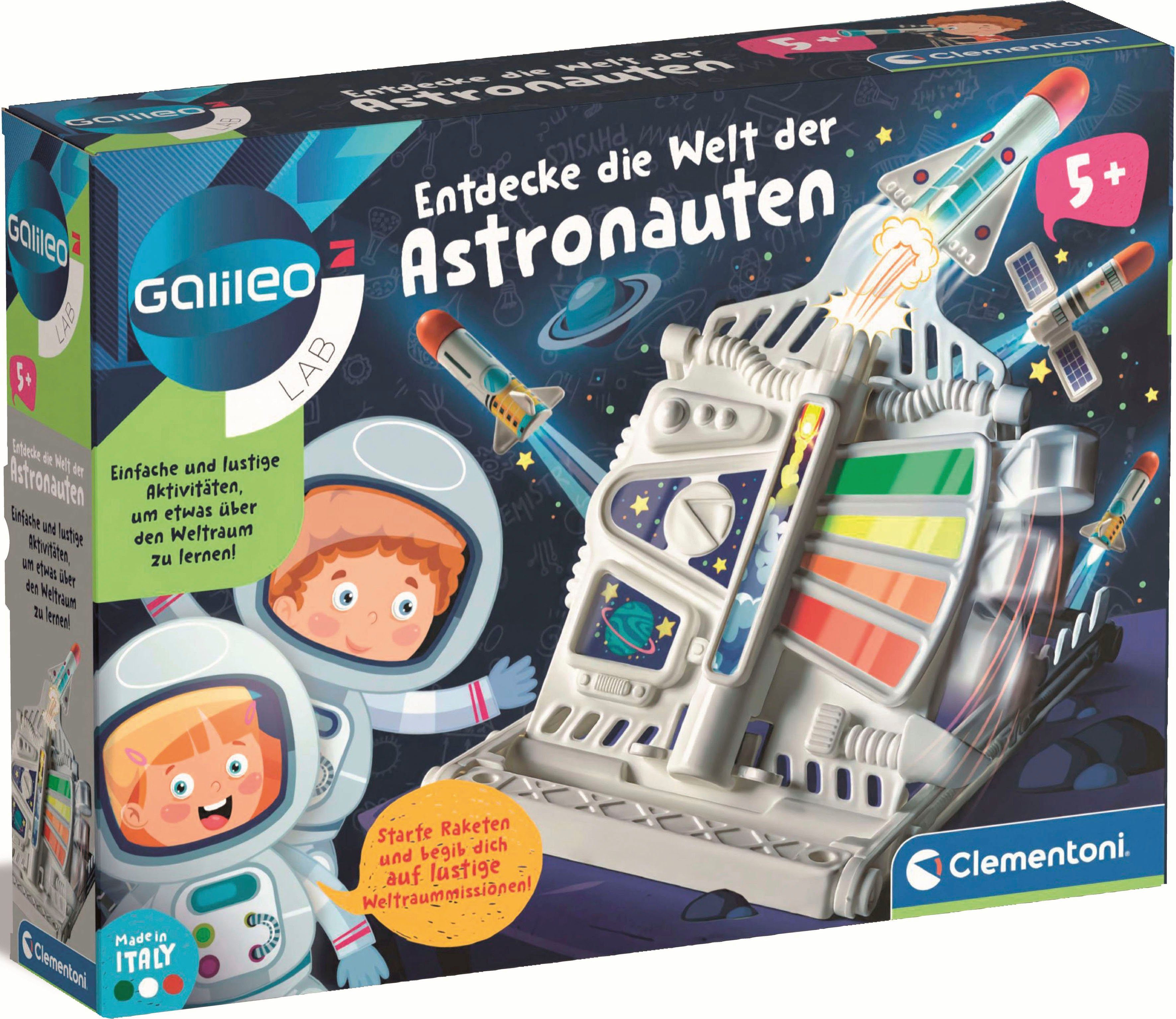 Clementoni® Experimentierkasten Galileo, Entdecke die Welt der Astronauten, Made in Europe