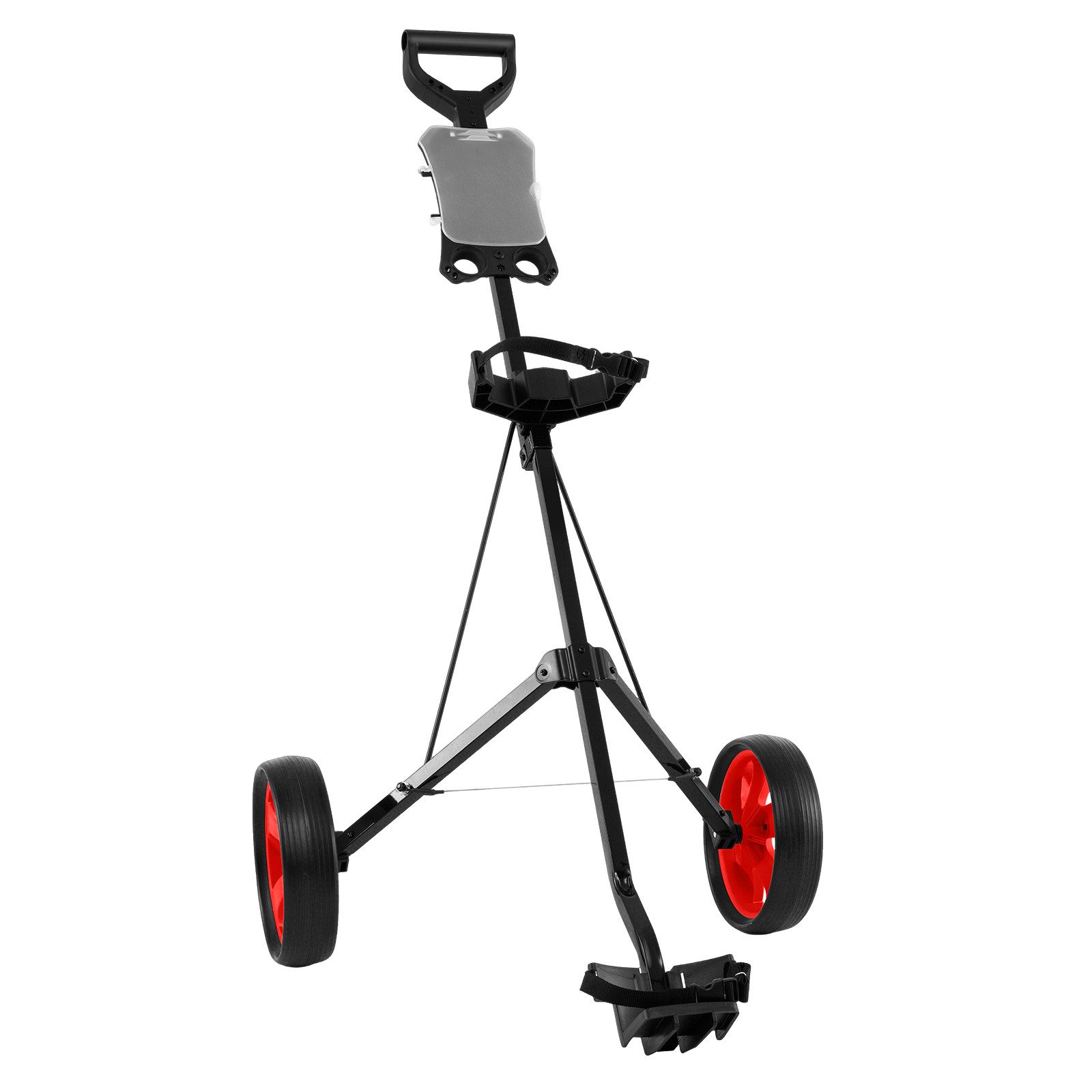 COSTWAY Golftrolley Golfwagen, mit Anzeigetafel, 4-Rad