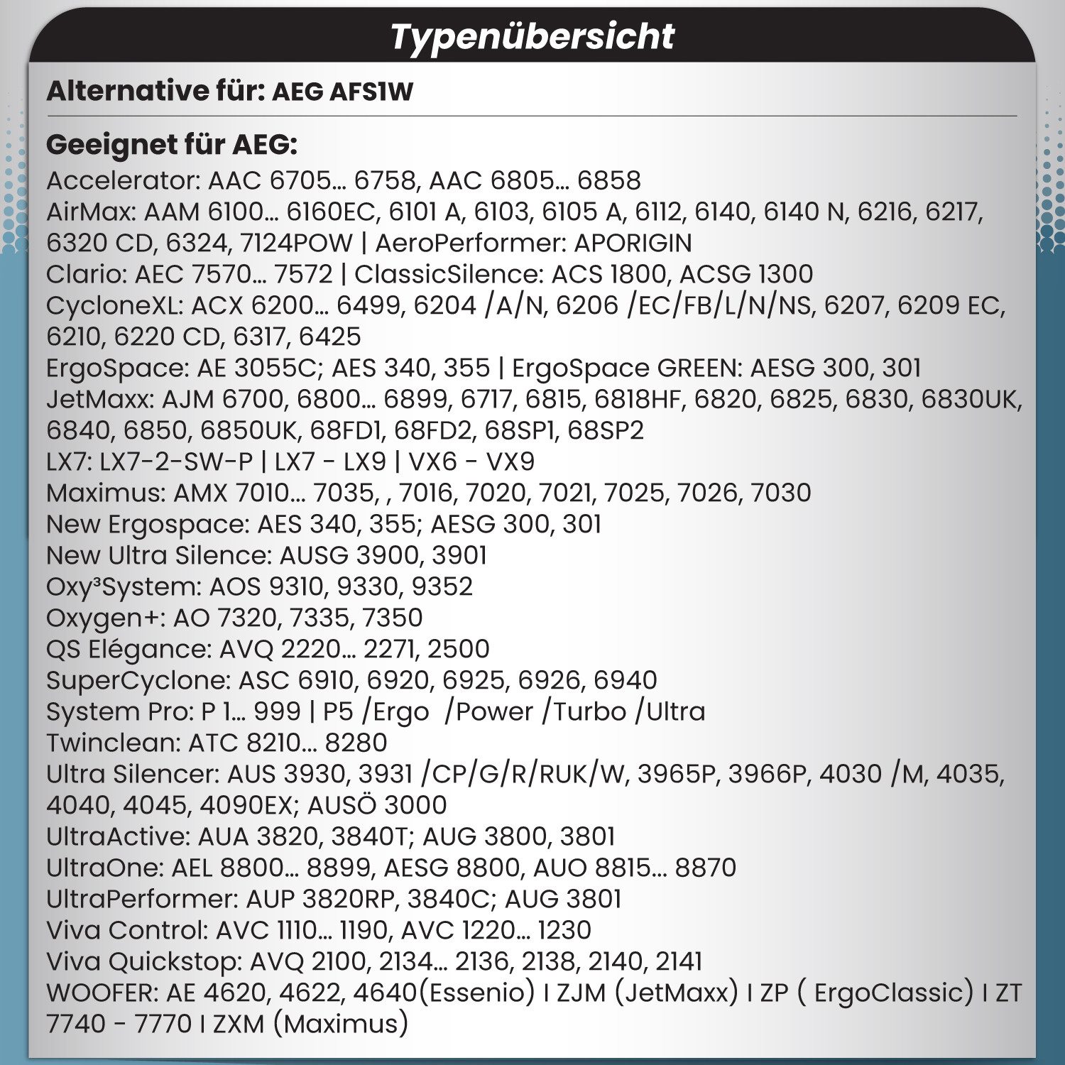 McFilter HEPA-Filter 1 Stück, Zubehör für AEG VX8-2-ÖKO Staubsauger, Blau, Kunststoff / Filter-Lamellen, Hygienefilter