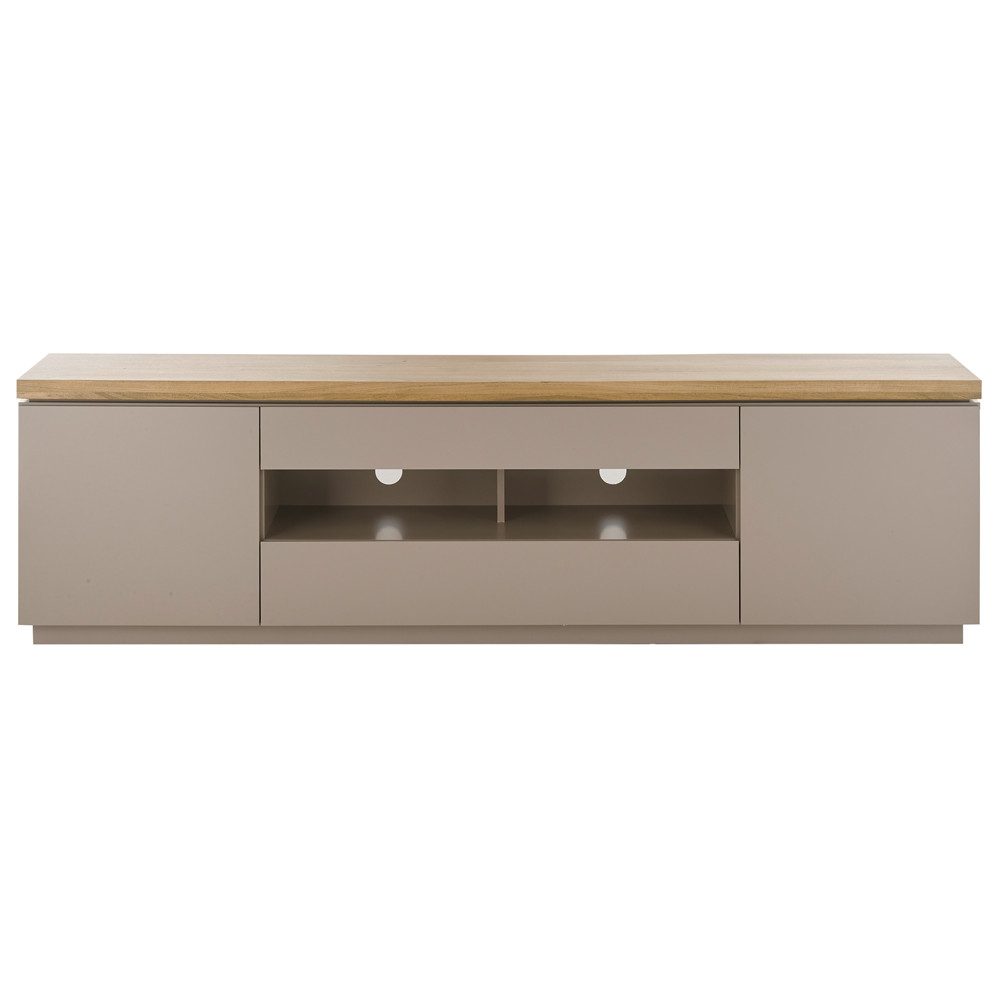 Lomadox Lowboard PALMAS-05, grau Akazie Massivholz massiv 200x56,5x40 cm