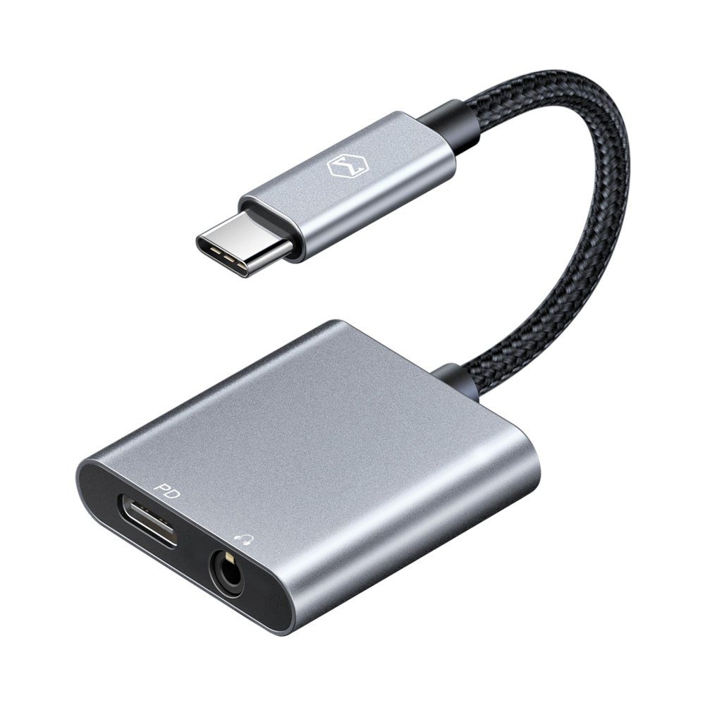 Adapter USB-C - 3,5mm jack Aux Mini Buchse Anschluss + Typ-C Adapter