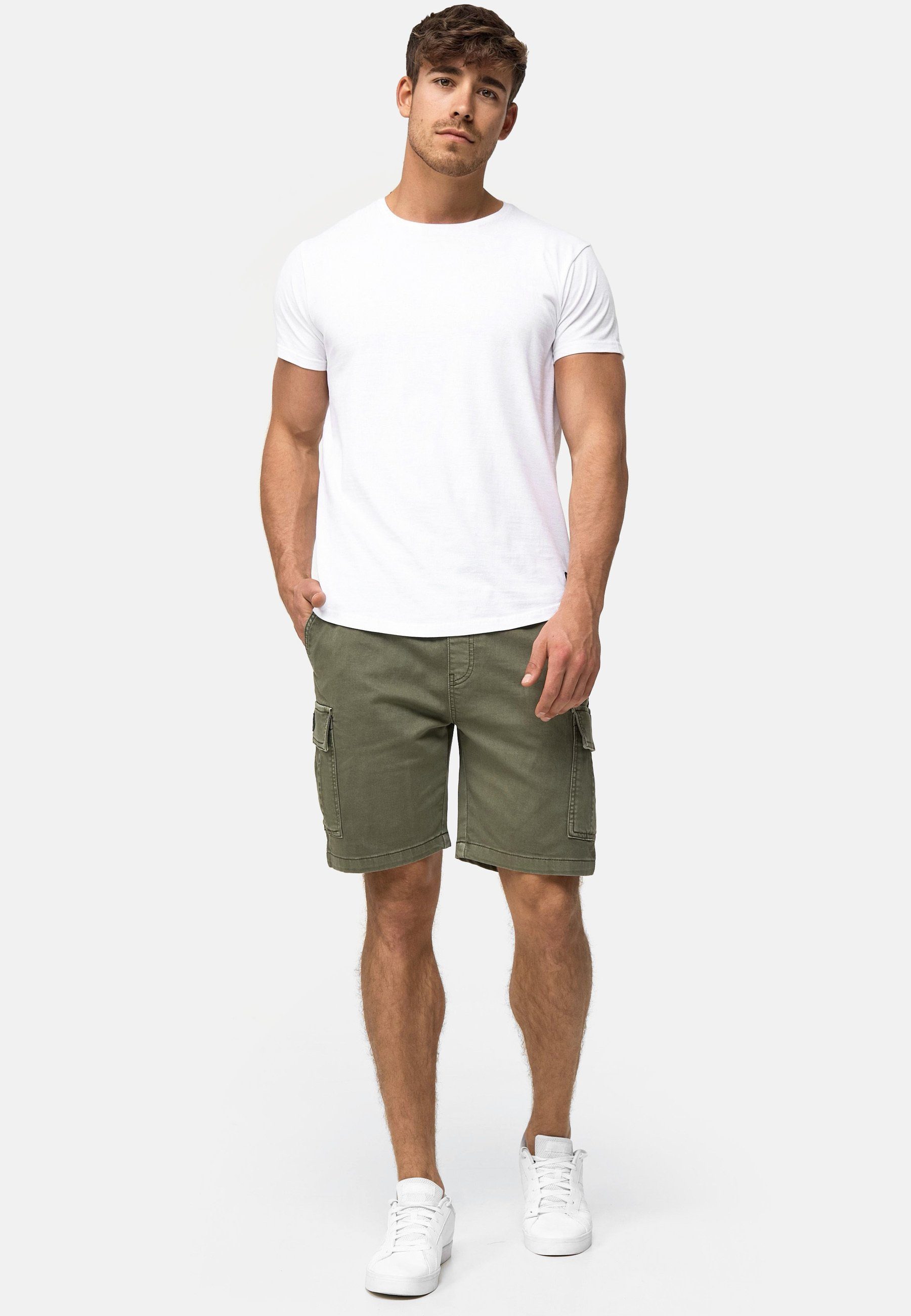 Indicode Jeansshorts Herren Rudi Jeans Shorts Herrenshorts aus elastischer Baumwoll-Qualität