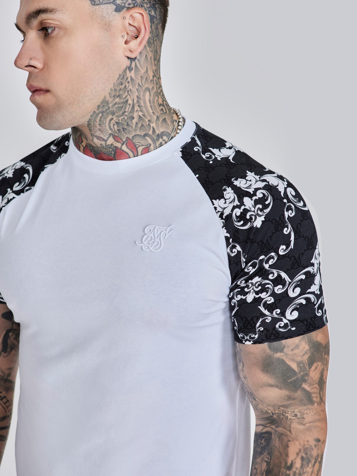 Siksilk T-Shirt SikSilk Herren Weißes Venetian T-Shirt günstig online kaufen