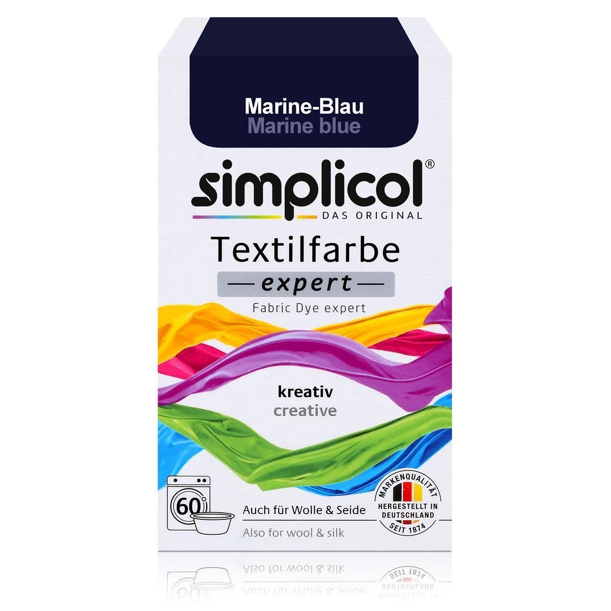 Textilfarbe Simplicol Textilfarbe expert Marine-Blau 150g - Farbe zum Färben (1er