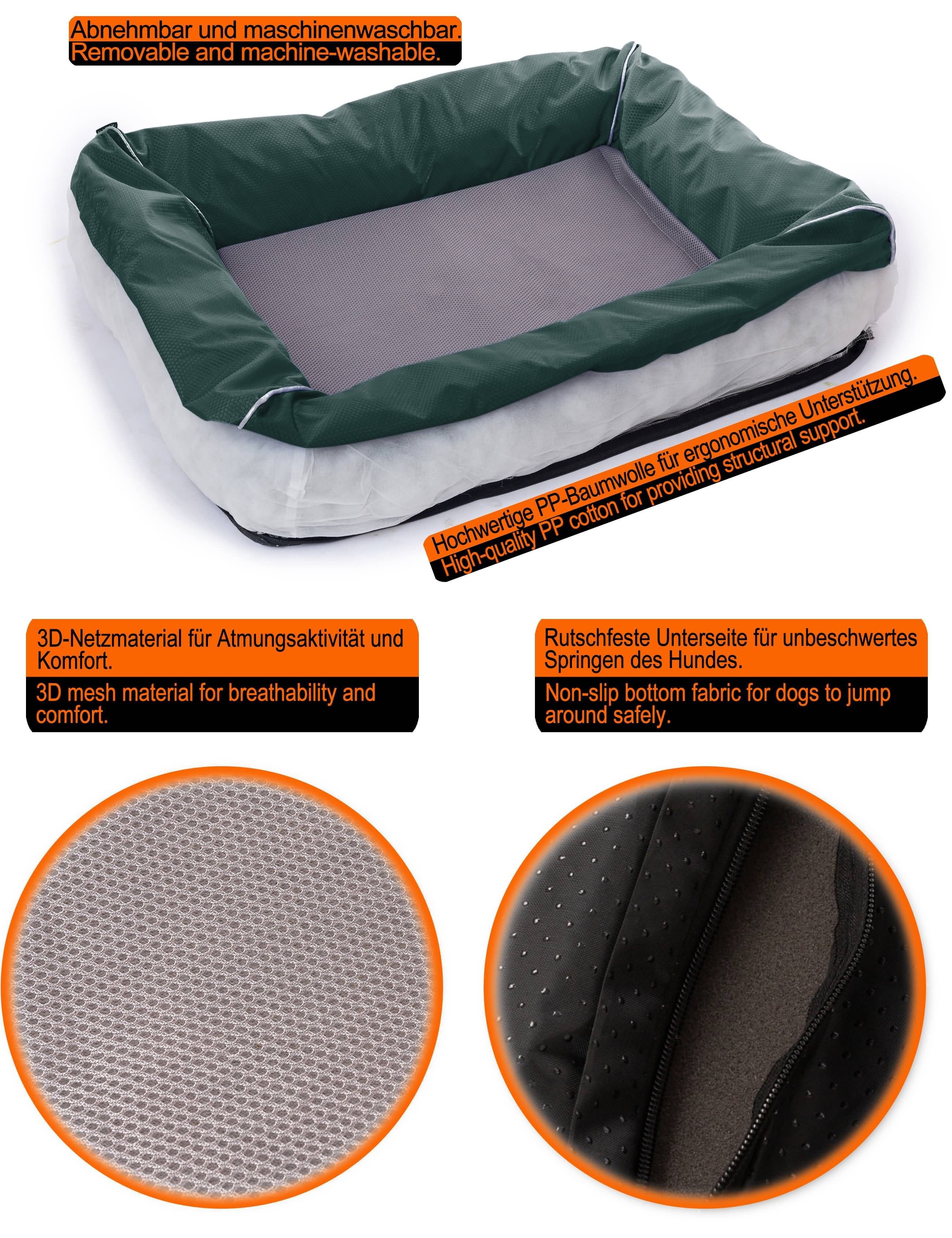 RAIKOU Hundematte Hundebett Hundesofa Katzenbett Tierbette Bezug abnehmbar