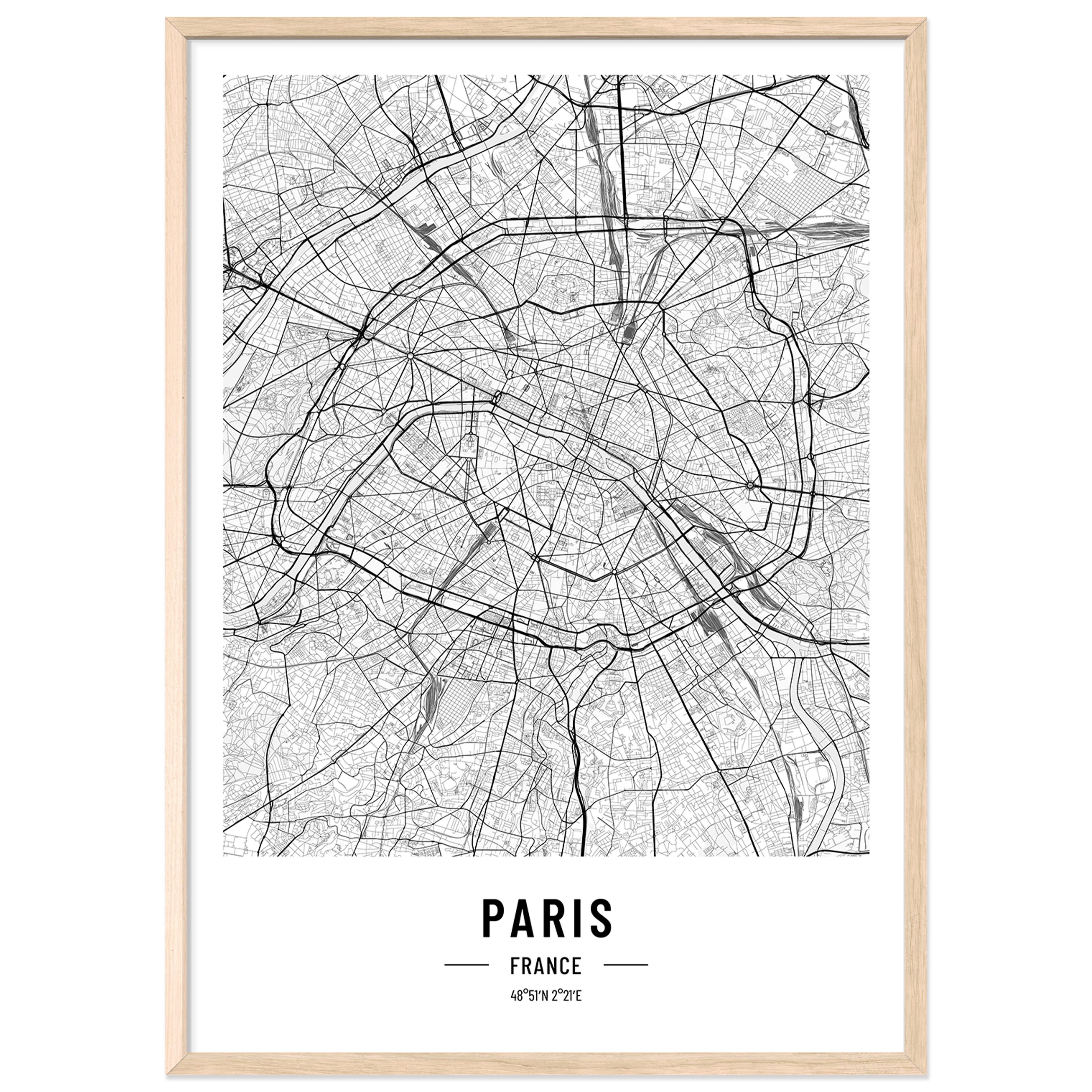 JUNOMI Poster Paris Stadtposter, elegantes Wohnzimmer günstig online kaufen