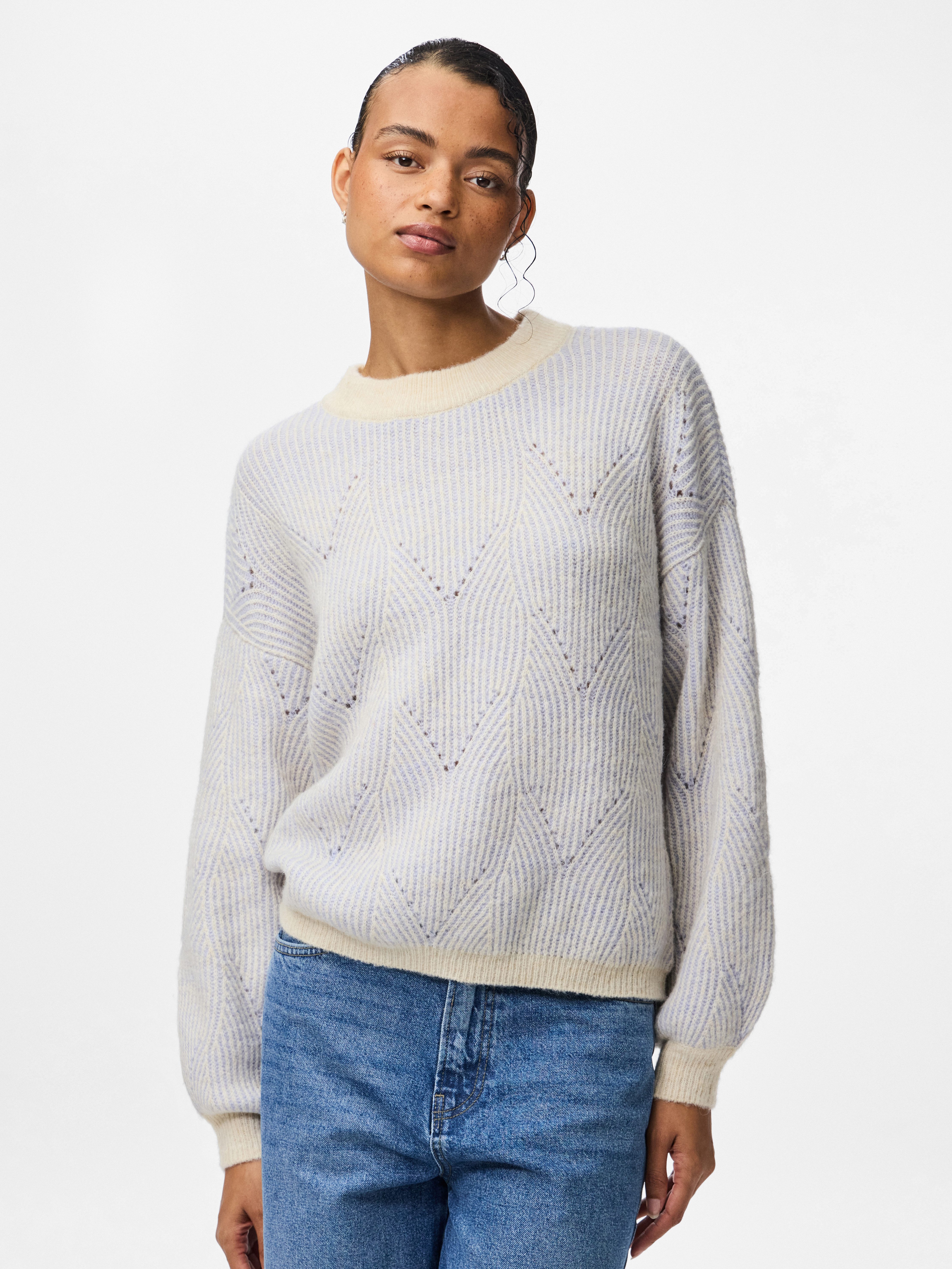 pieces Rundhalspullover PCJENNA LS O-NECK KNIT NOOS BC günstig online kaufen