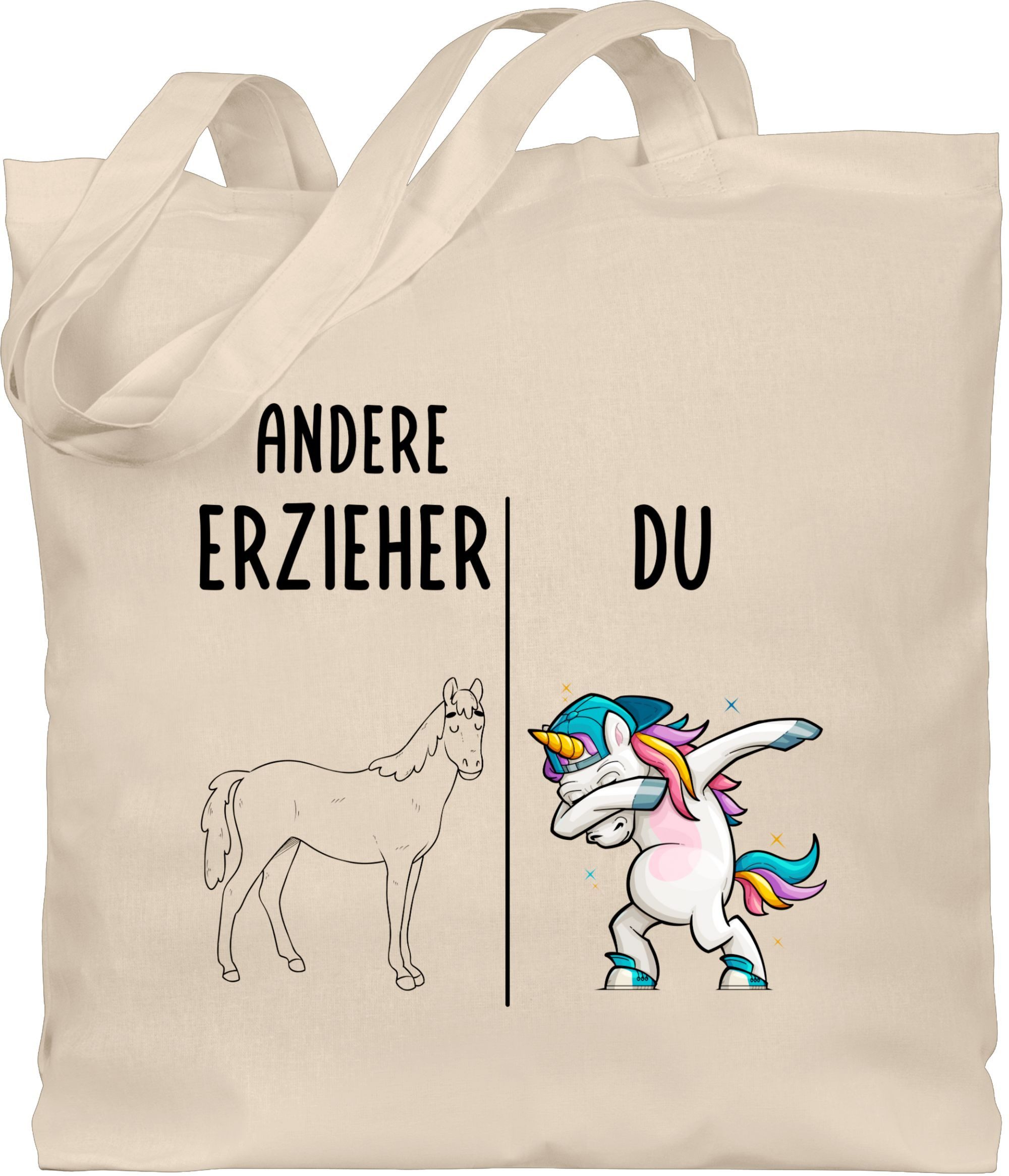 Shirtracer Umhängetasche Andere Erzieher Dabbing Einhorn, Erzieher Geschenk, Dankeschön Gesch, Erzieher