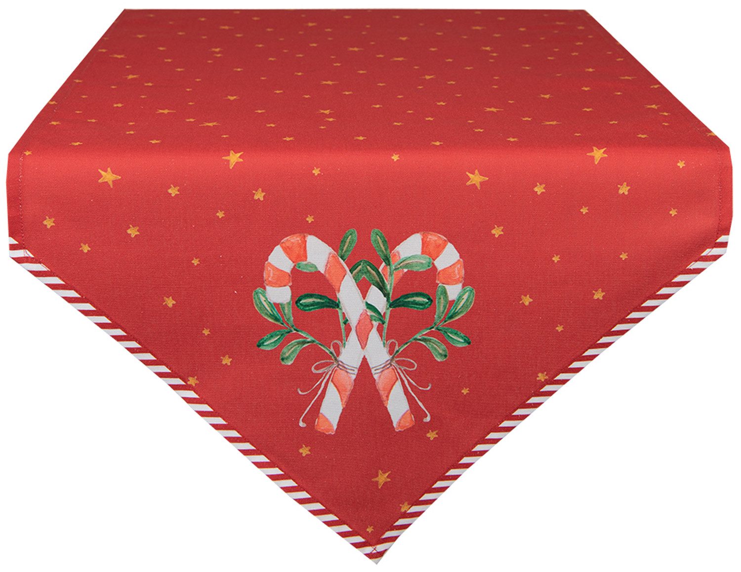 Clayre & Eef Узкие скатерти Happy Little Christmas (Set 1-tlg, 1-teilig), Узкие скатерти Tischdecke ca.50x160cm Baumwolle