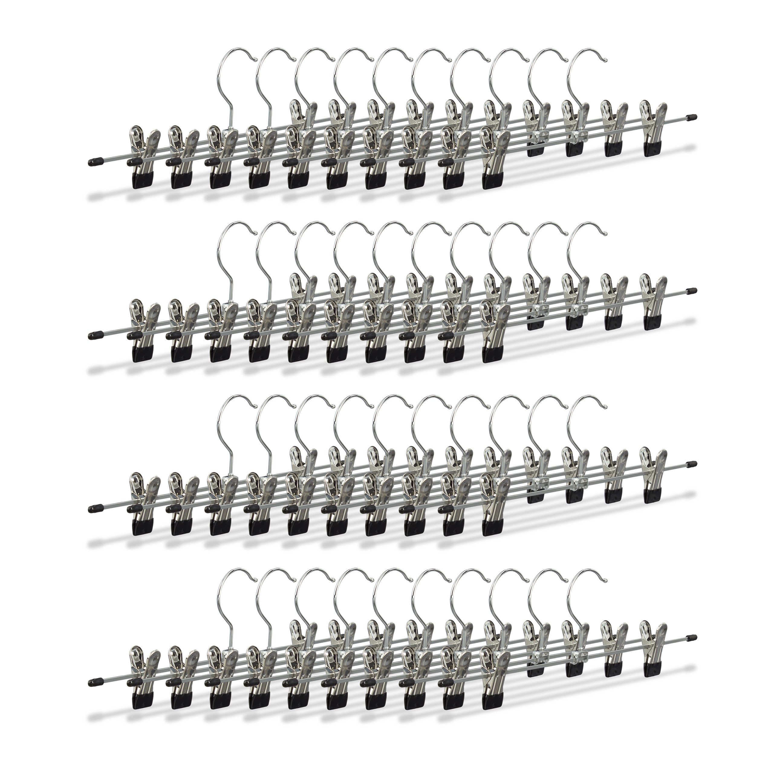 relaxdays Kleiderbügel 40 x Hosenbügel Metall günstig online kaufen