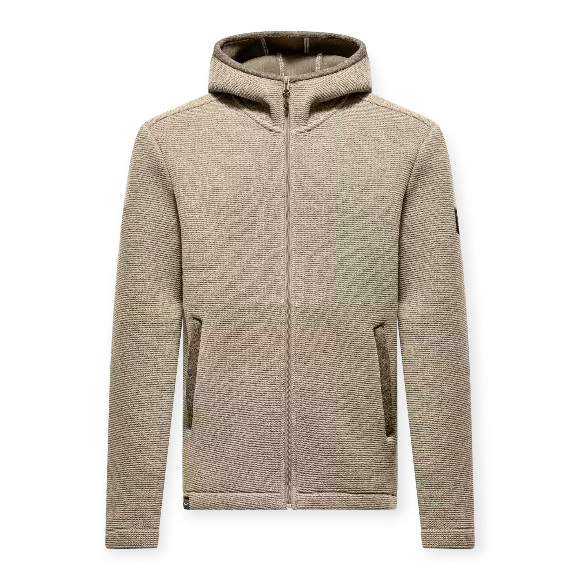 Salewa Fleecejacke Wolljacke Fanes Sarner Full-Zip (aus alpinem Wollstrick, warm) desert