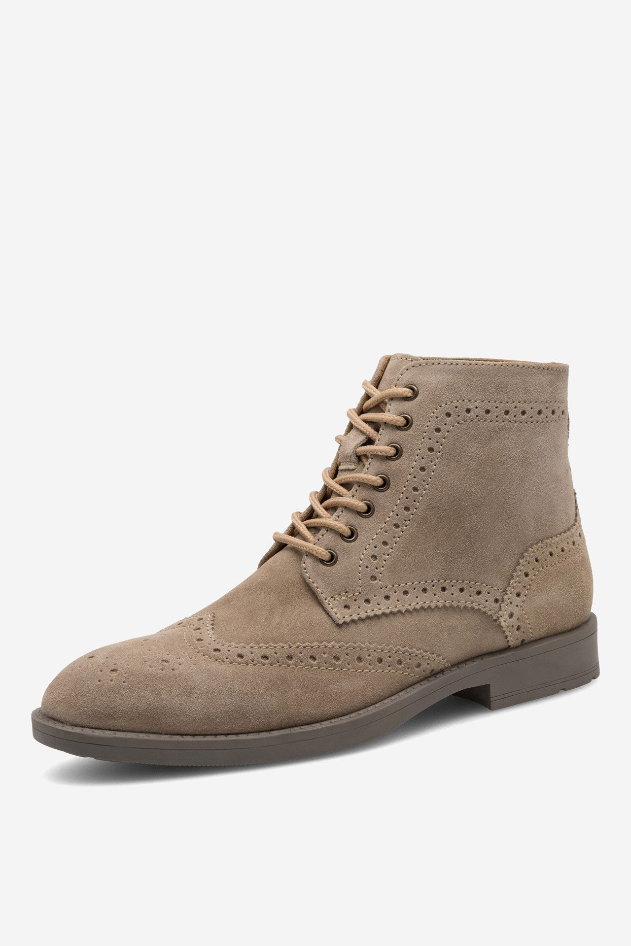 GINO ROSSI Gino Rossi JERSAY‑19 MI25 Herren-Schnürstiefel aus Veloursleder Beige Stiefel Veloursleder, klassische Schnürung, stabil