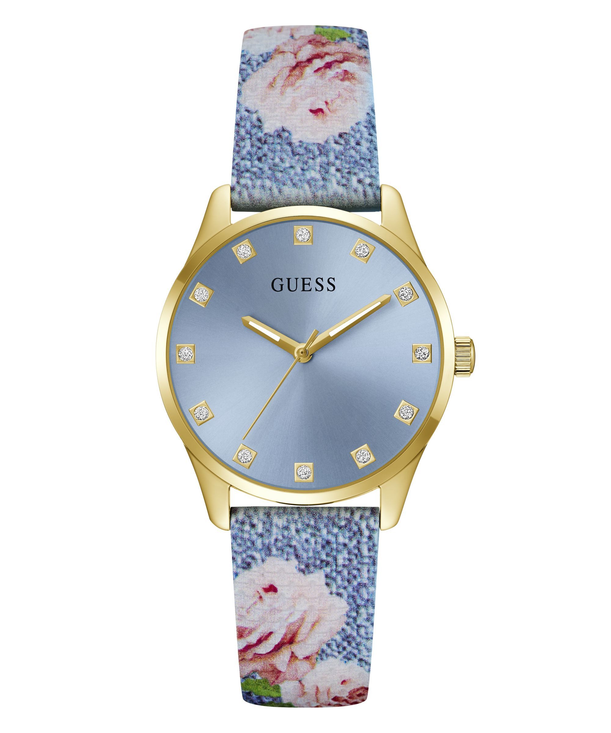 Guess Quarzuhr MARIGOLD GW1041L1, Armbanduhr, Damenuhr, Silikonarmband, analog