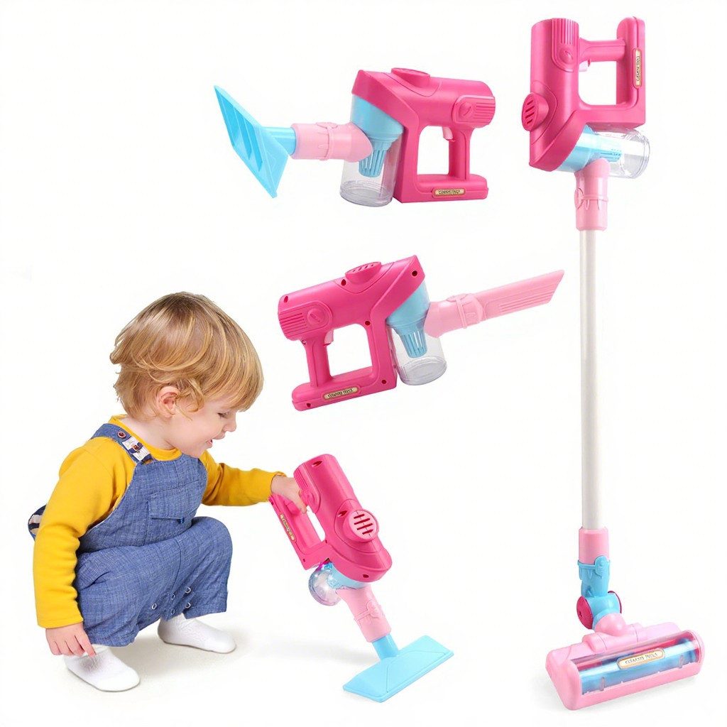 nsihing Kinder-Staubsauger Spielzeugstaubsauger für Kinder 3 4 5 6 Jahren,Rollenspiele, mit Licht und Sound,Kinderstaubsauger mit Echter Saugfunktion
