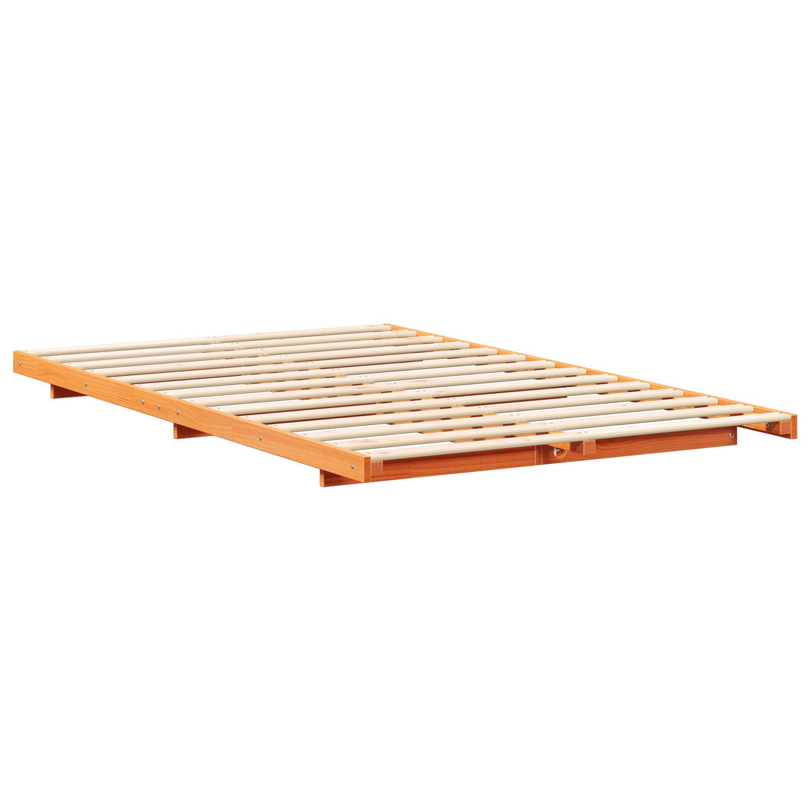 vidaXL Bett Bodenbettgestell Wachsbraun 120 x günstig online kaufen