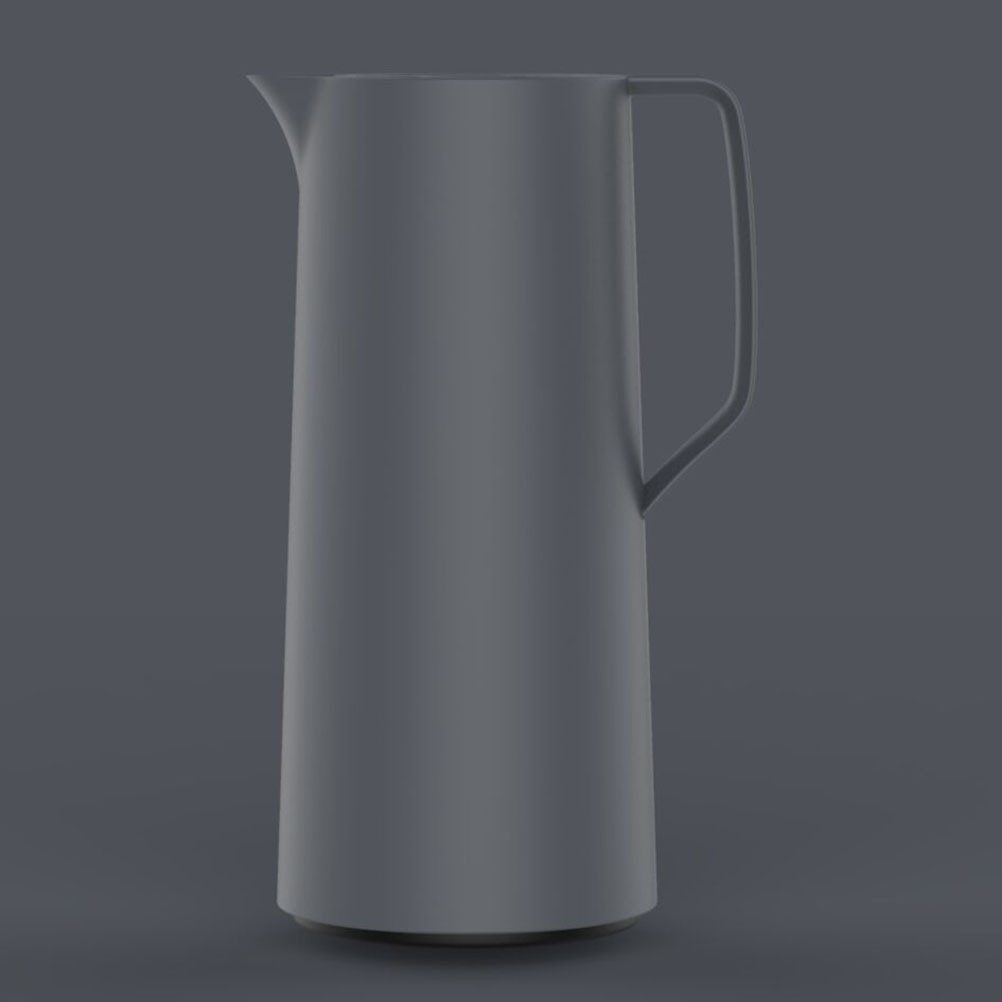 Emsa Isolierkanne Motiva in modernem Design, 100% auslaufsicher, Made in Germany, 1 l, (doppelwandiger Glasisolierkolben, bis zu 12h warm/24h kalt), Quick-Press-Deckel, Einhandbedienung, ergonomischer Schraubdeckel