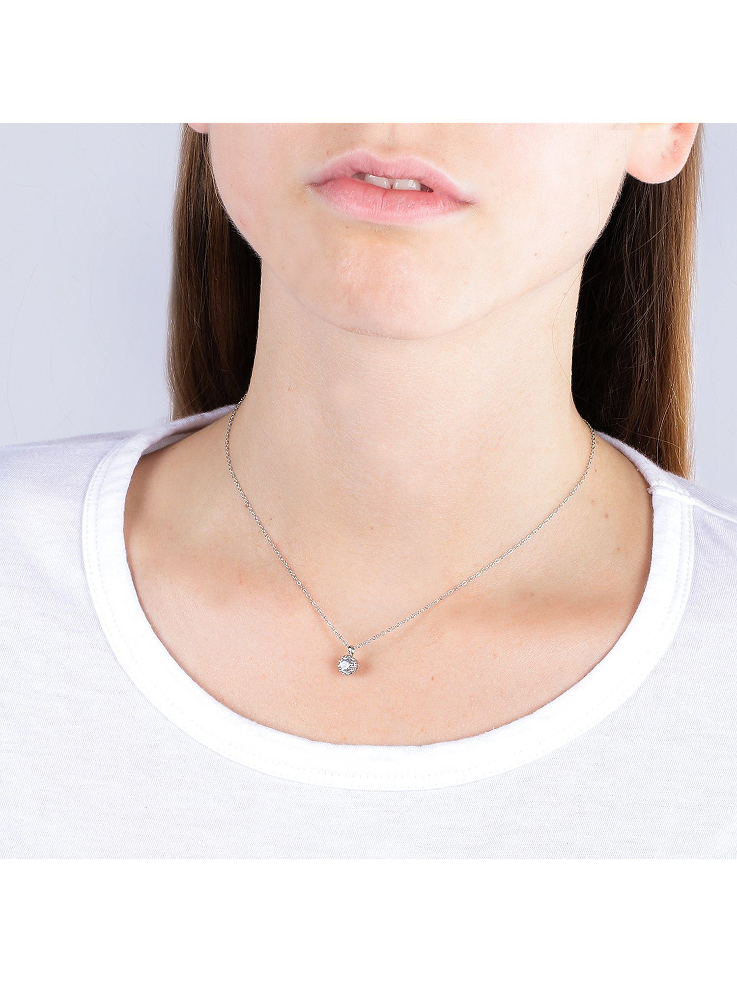 FAVS Silberkette FAVS Damen-Kette 925er Silber 1 Zirkonia günstig online kaufen