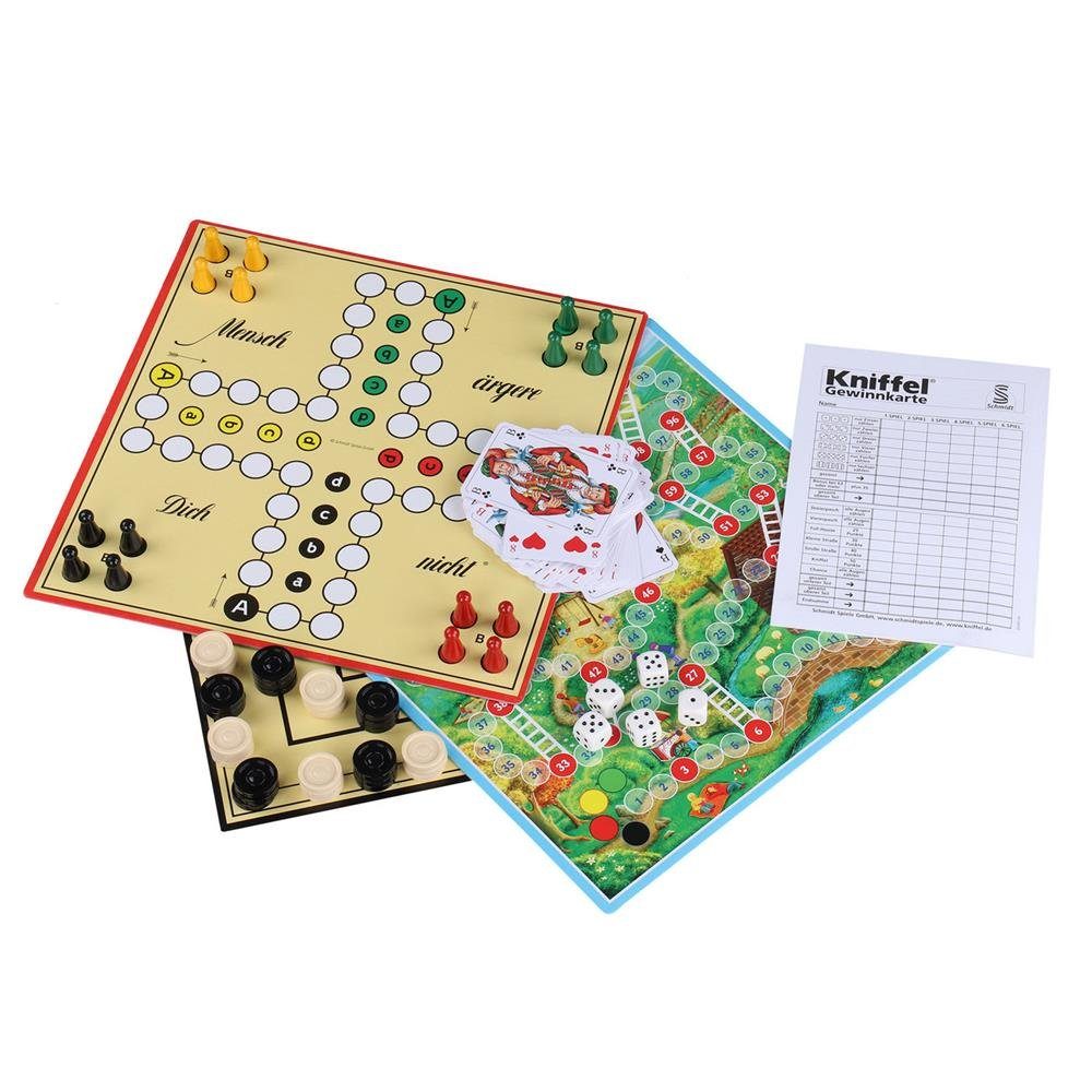 Idena Spielesammlung Spielesammlung mit 150 Spielmöglichkeiten, Spielesammlung, Brettspiele, Würfelspiele, Kartenspiele, Familienspiele