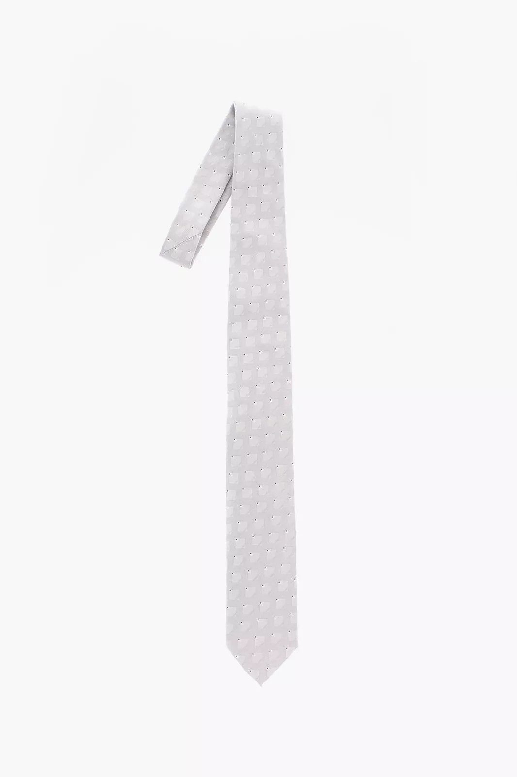 Corneliani Krawatte CC Corneliani Collection Herren krawatte, Corneliani Silber Krawatte Kleinmuster