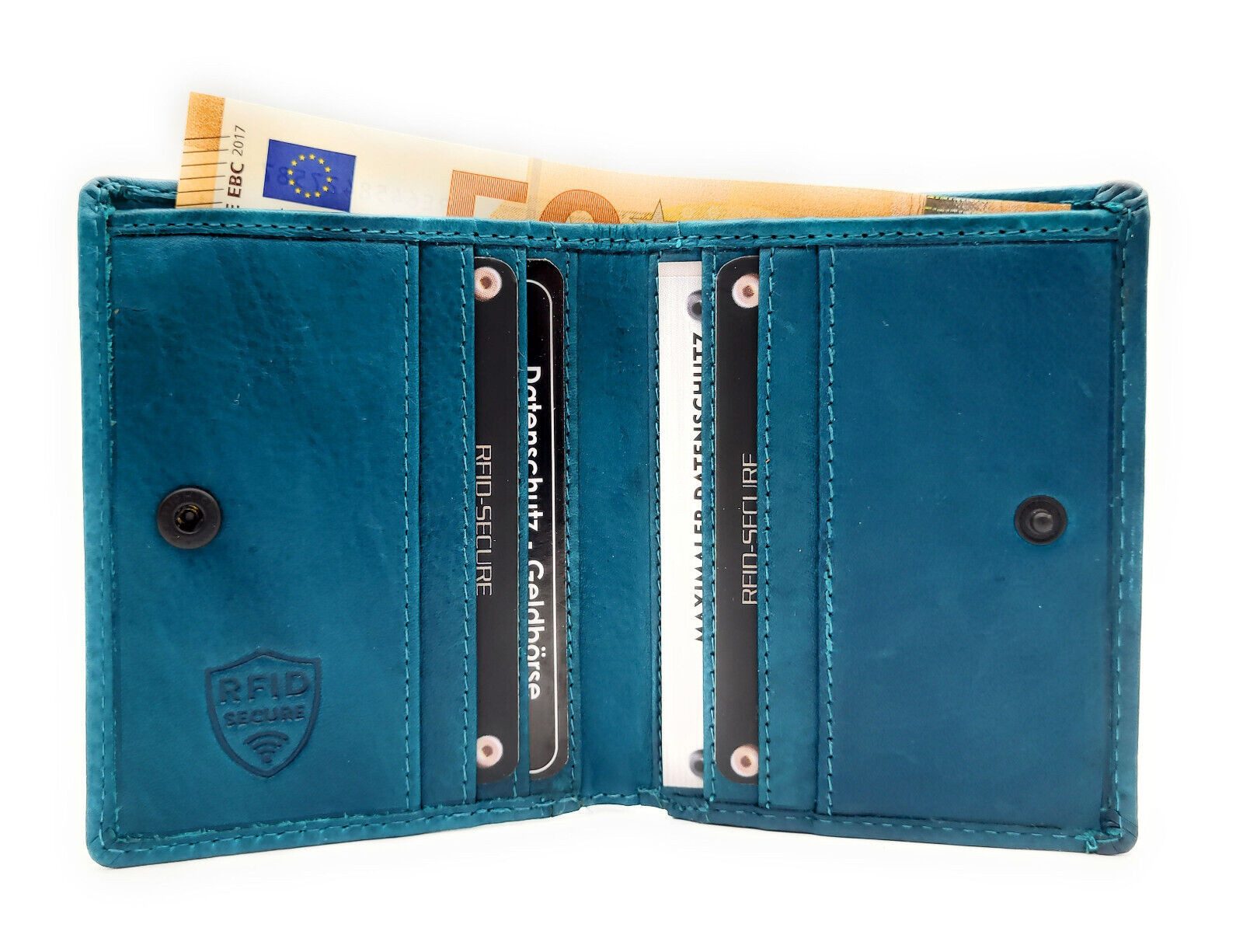 JOCKEY CLUB Mini Geldbörse kleines echt Leder Portemonnaie mit RFID Schutz