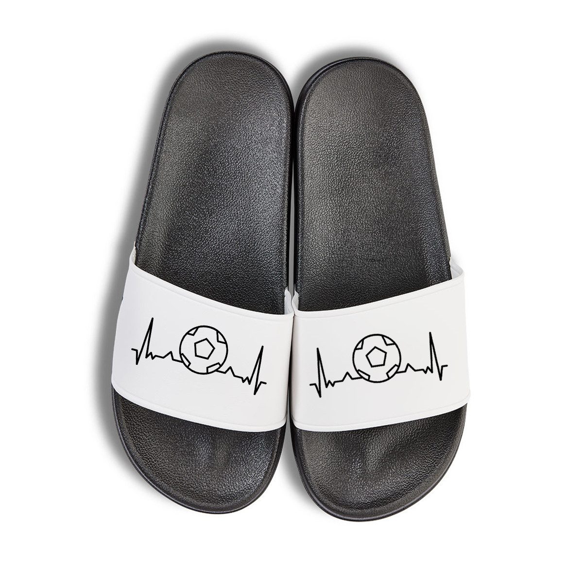 Heartbeat Fußball Unisex Badelatschen Flip Flops Badeschuh