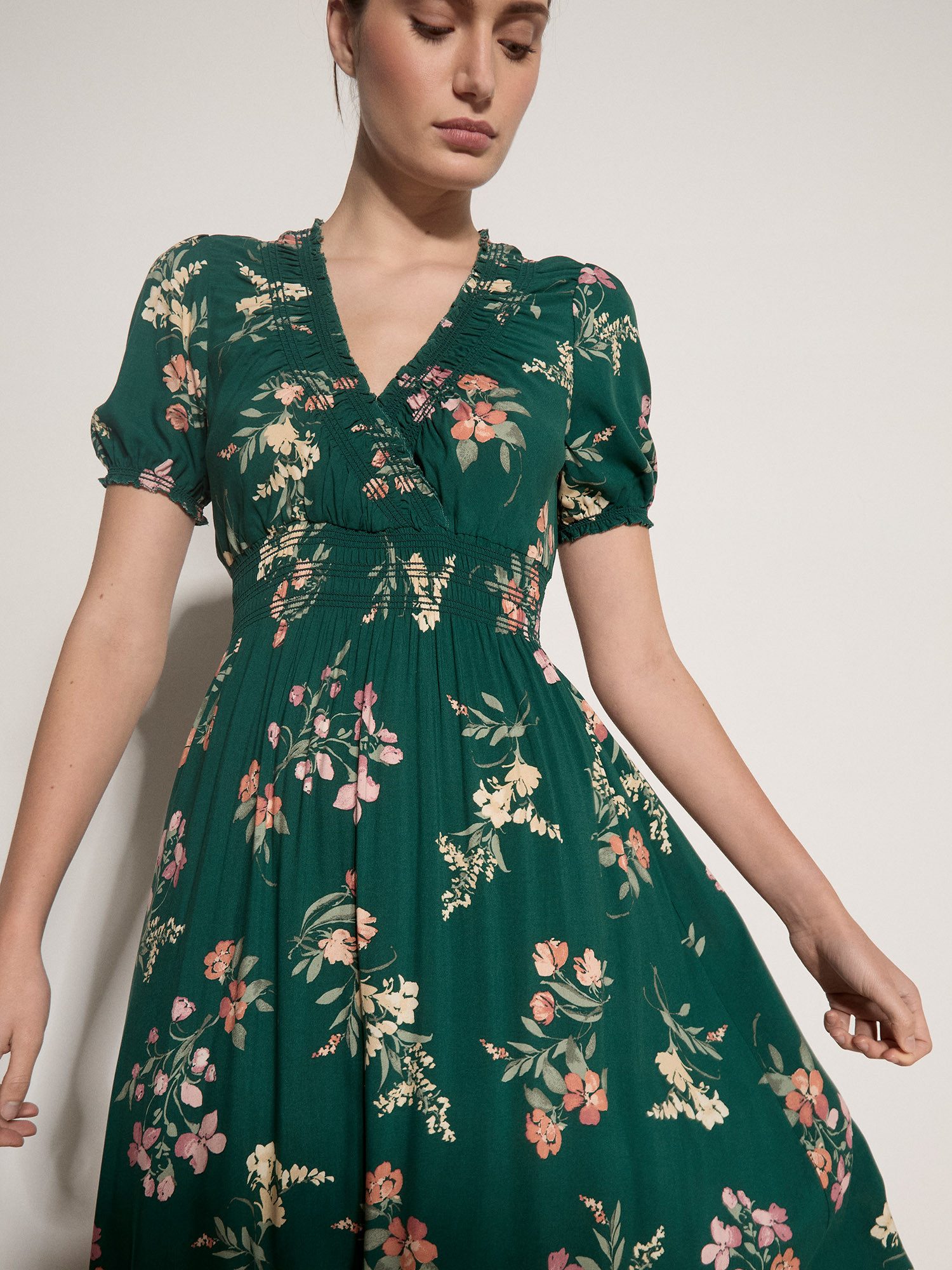Maxikleid Maxikleid in Aquarelloptik