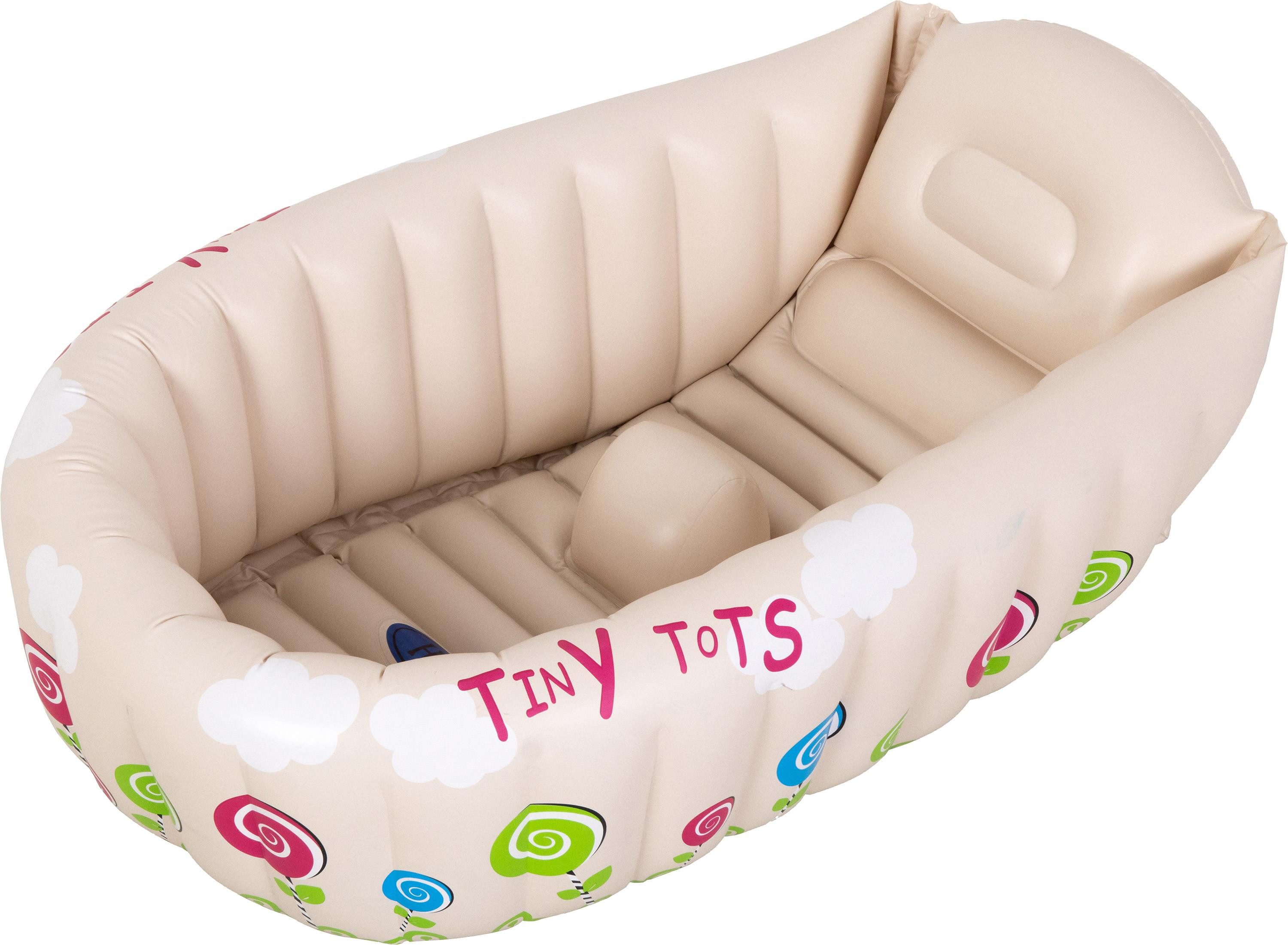 SunClub Babybadewanne aufblasbare Baby Badewanne "Tiny Tots" 91x61x29 cm, (Planschbecken oder Badewanne für Babys, 1-tlg), mit Temperatur-Kontrollfeld