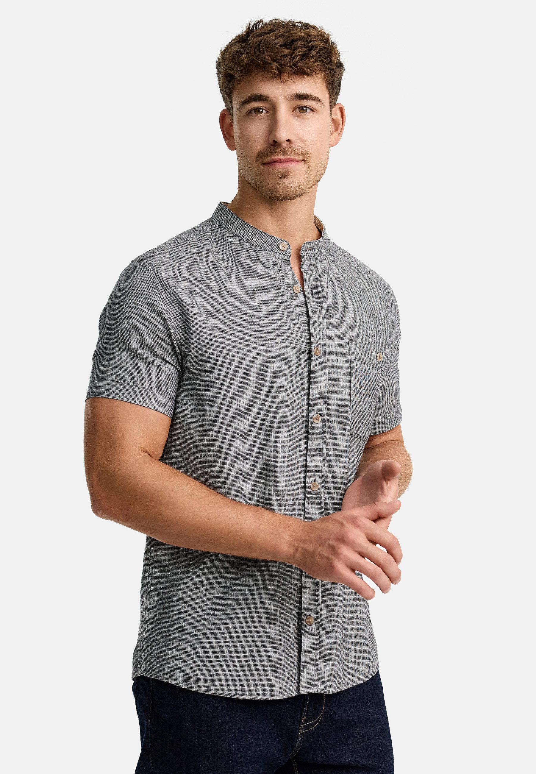 Indicode Kurzarmhemd Herren INHelmer Herrenhemd Kurzarm Kurzarm-Hemd in modernem und lässigem Schnitt