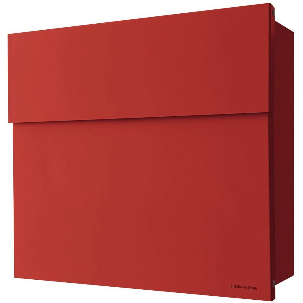 Radius Briefkasten Letterman Briefkasten rot Radius 4 560r Wandbriefkasten