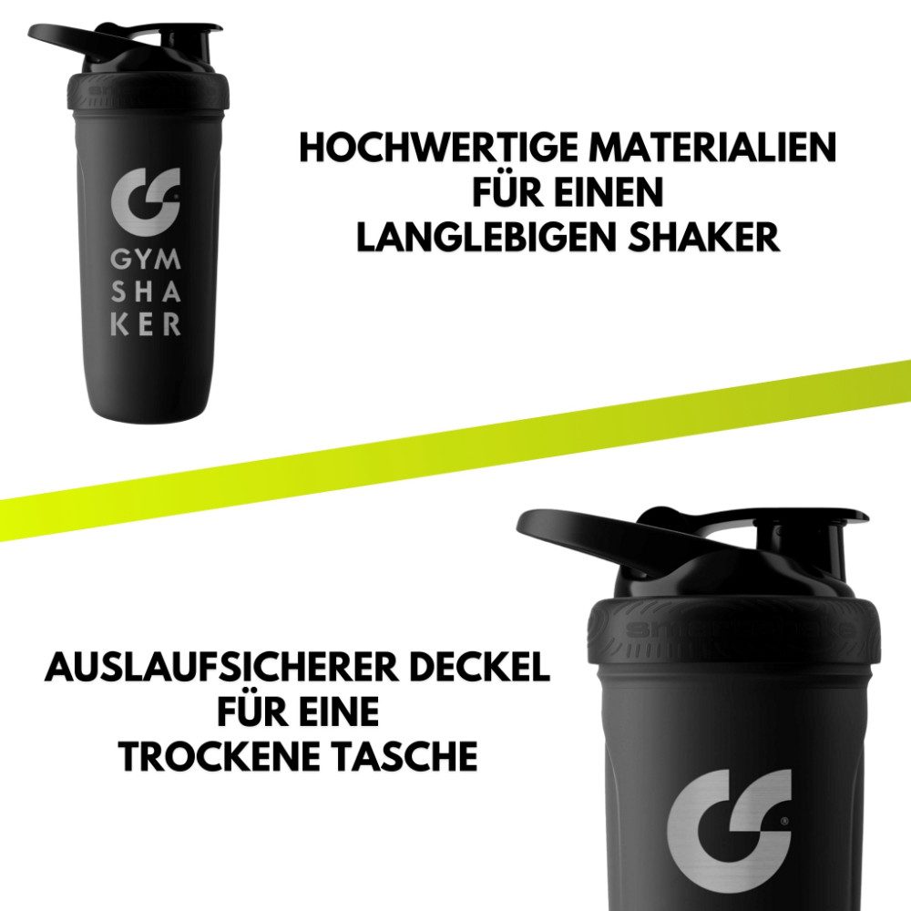 GYMSHAKER Protein Shaker Edelstahl 2er Pack Trinkflasche für Fitness, Sport & Bodybuilding, (2-tlg) – Bild 4 von 5
