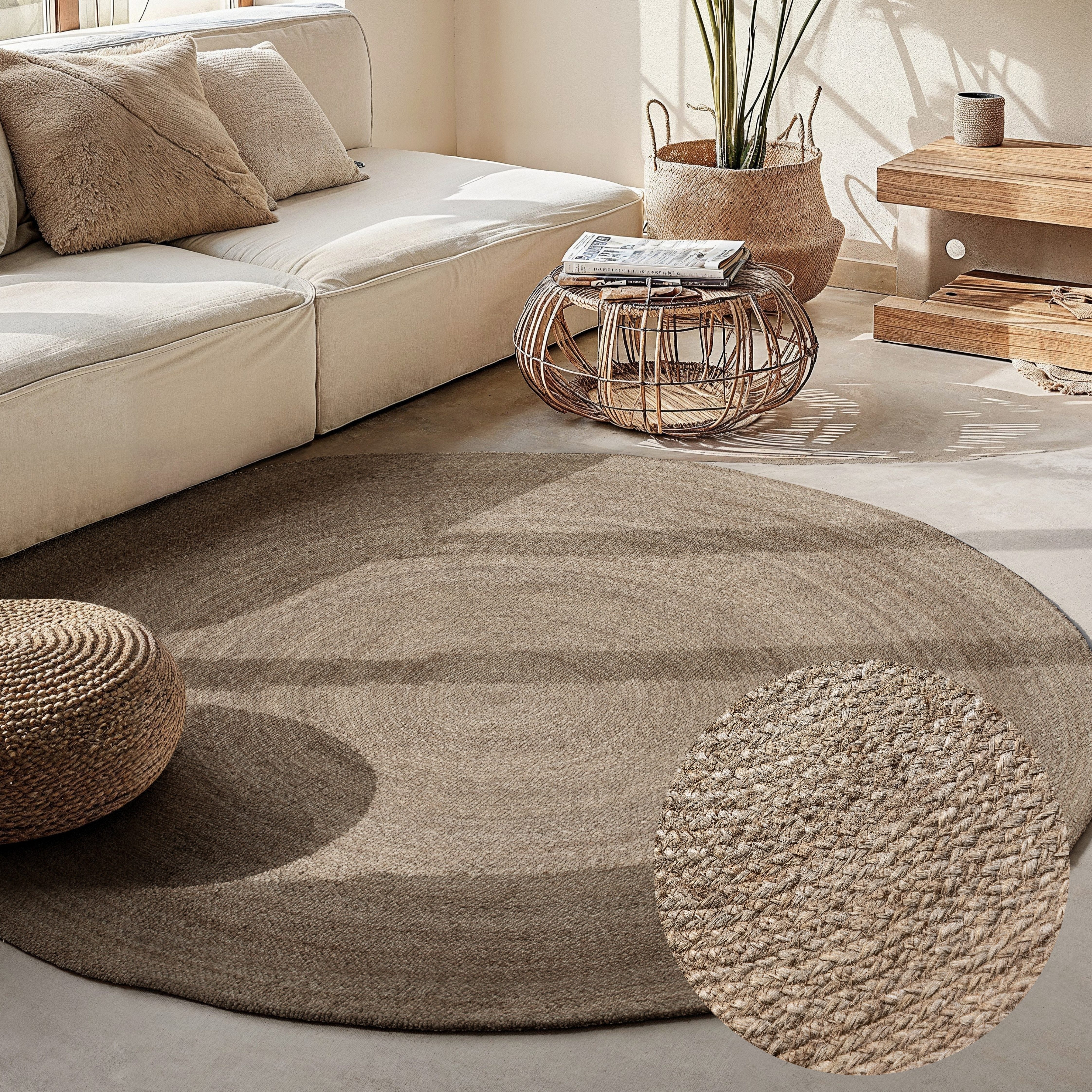 HANSE Home Teppich Rangpur Juteteppich, in rund und oval, oval, Höhe: 10 mm, handgewebt, 100% Jute, Natur, Wohnzimmer, Flur, Boho, Skandi