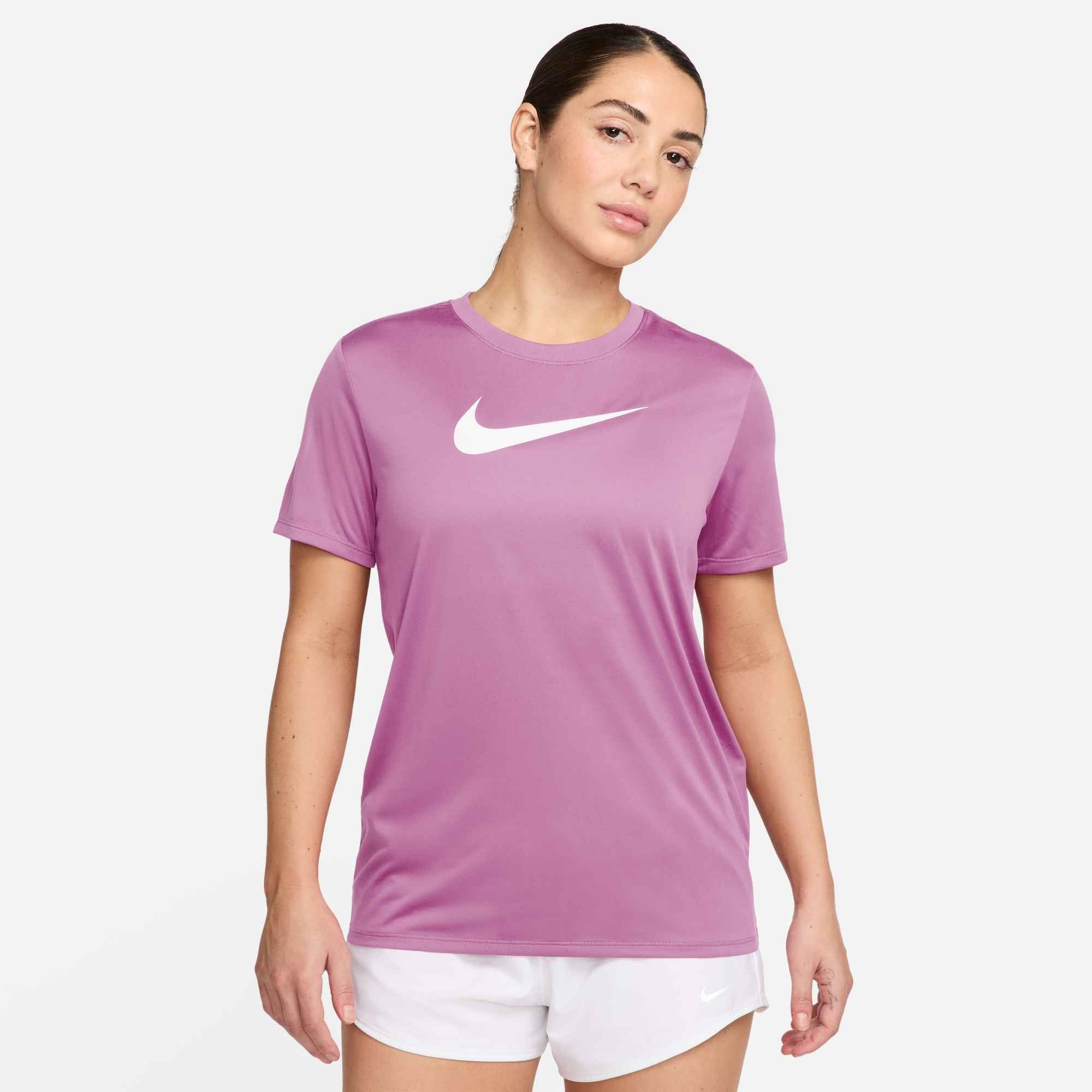 Nike T-Shirt W NK DF TEE RLGND HBR mit Rundhalsausschnitt, Kurzarm-Design, aus Jersey-Material