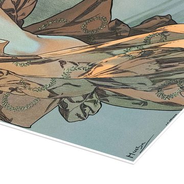 Posterlounge Poster Alfons Mucha, Der Mond und die Sterne - Der Morgenstern, Malerei