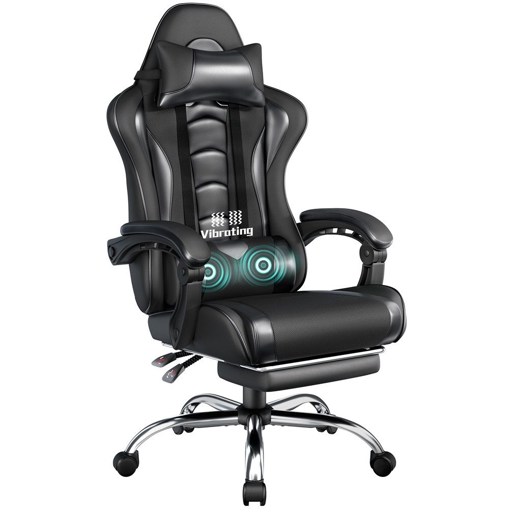 Yaheetech Gaming-Stuhl mit Massagefunktion & Kopfstütze günstig online kaufen