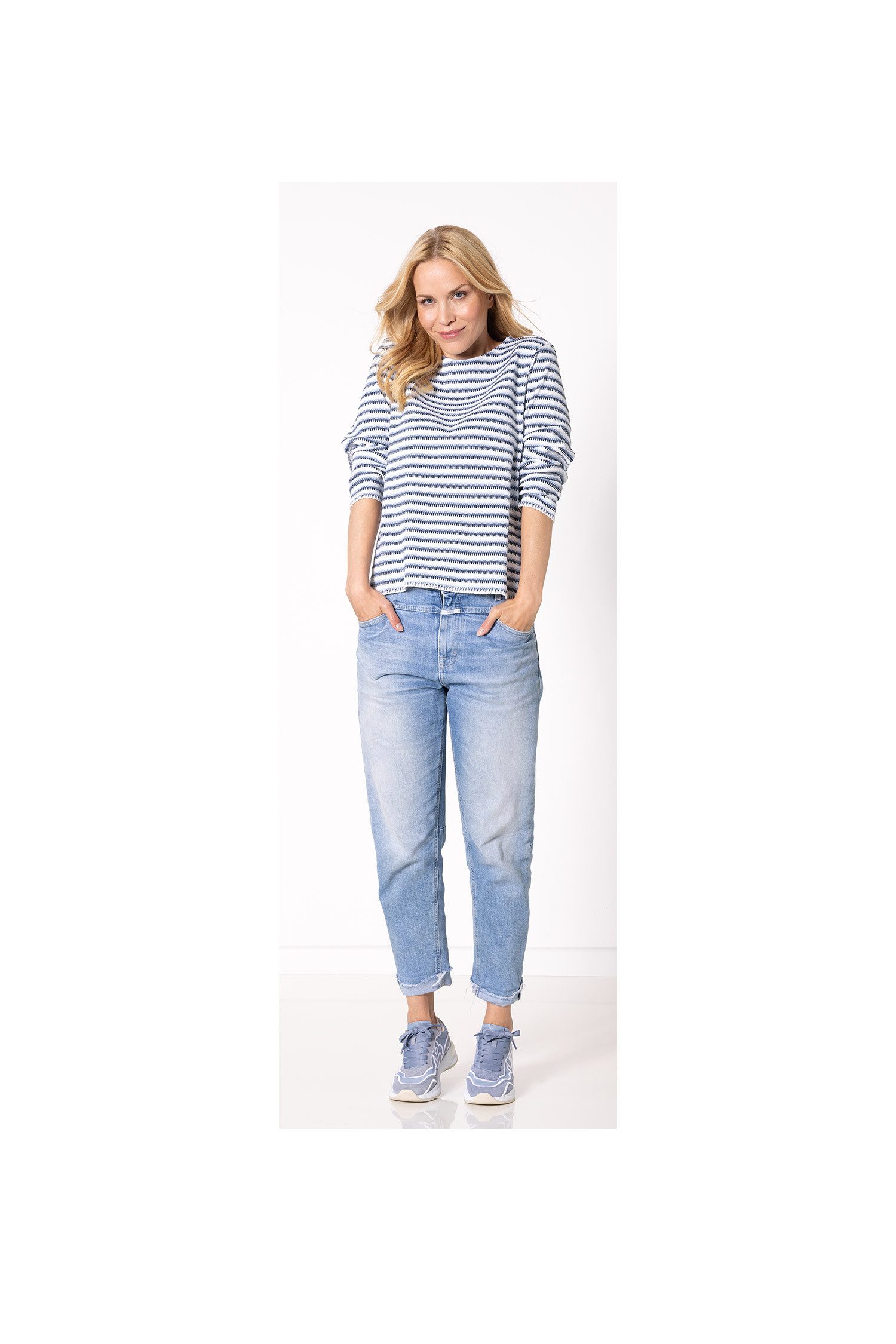 SER 3/4-Arm-Shirt Sweatshirt Struktur W1260102 auch in großen Größen