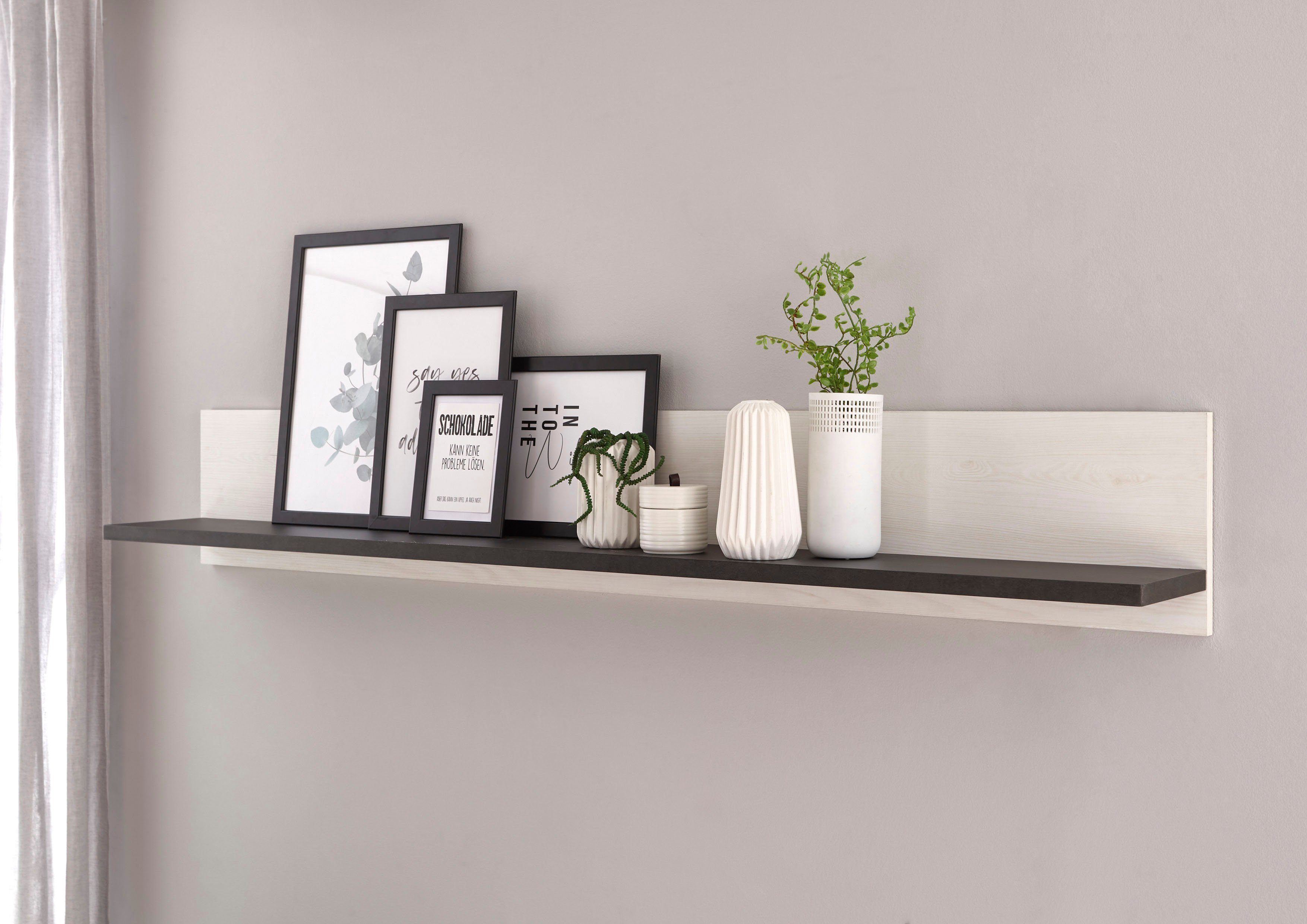 Home affaire Wandregal SHERWOOD, in modernem Holz Dekor, Breite 160 cm günstig online kaufen