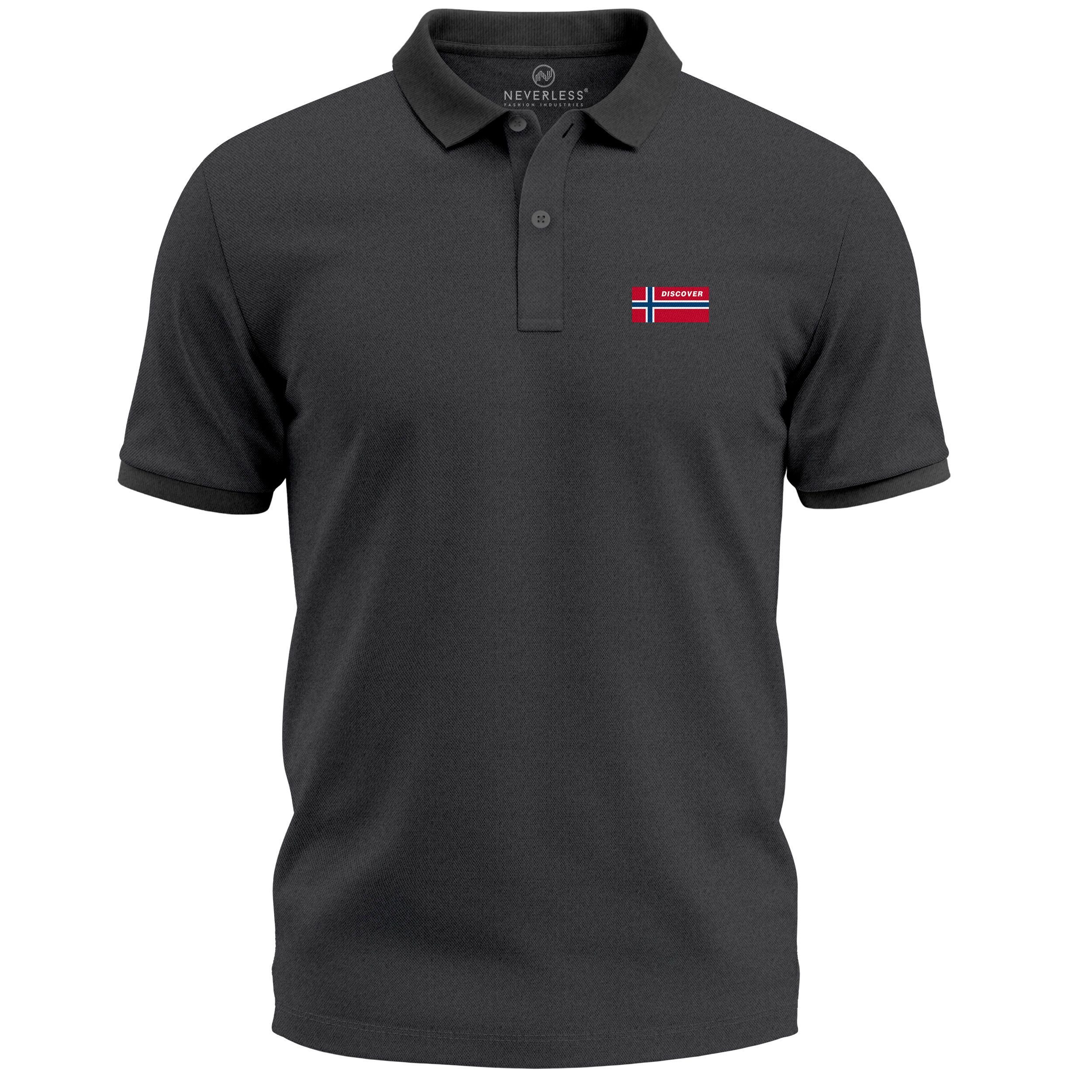 Neverless Poloshirt Poloshirt Herren mit Norwegen günstig online kaufen