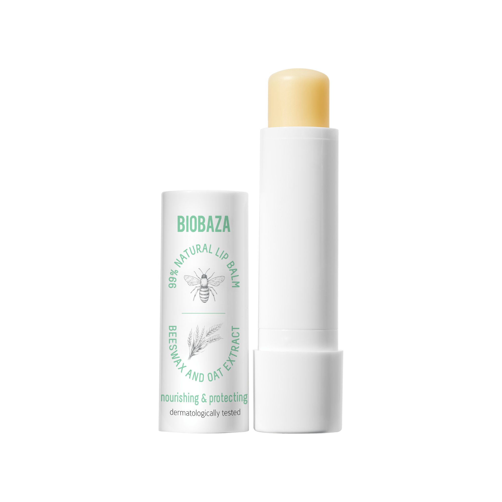 Biobaza Lippenbalsam Bees & Oats Lippenbalsam 4,5 g – Pflegender Honig-Lippenbalsam