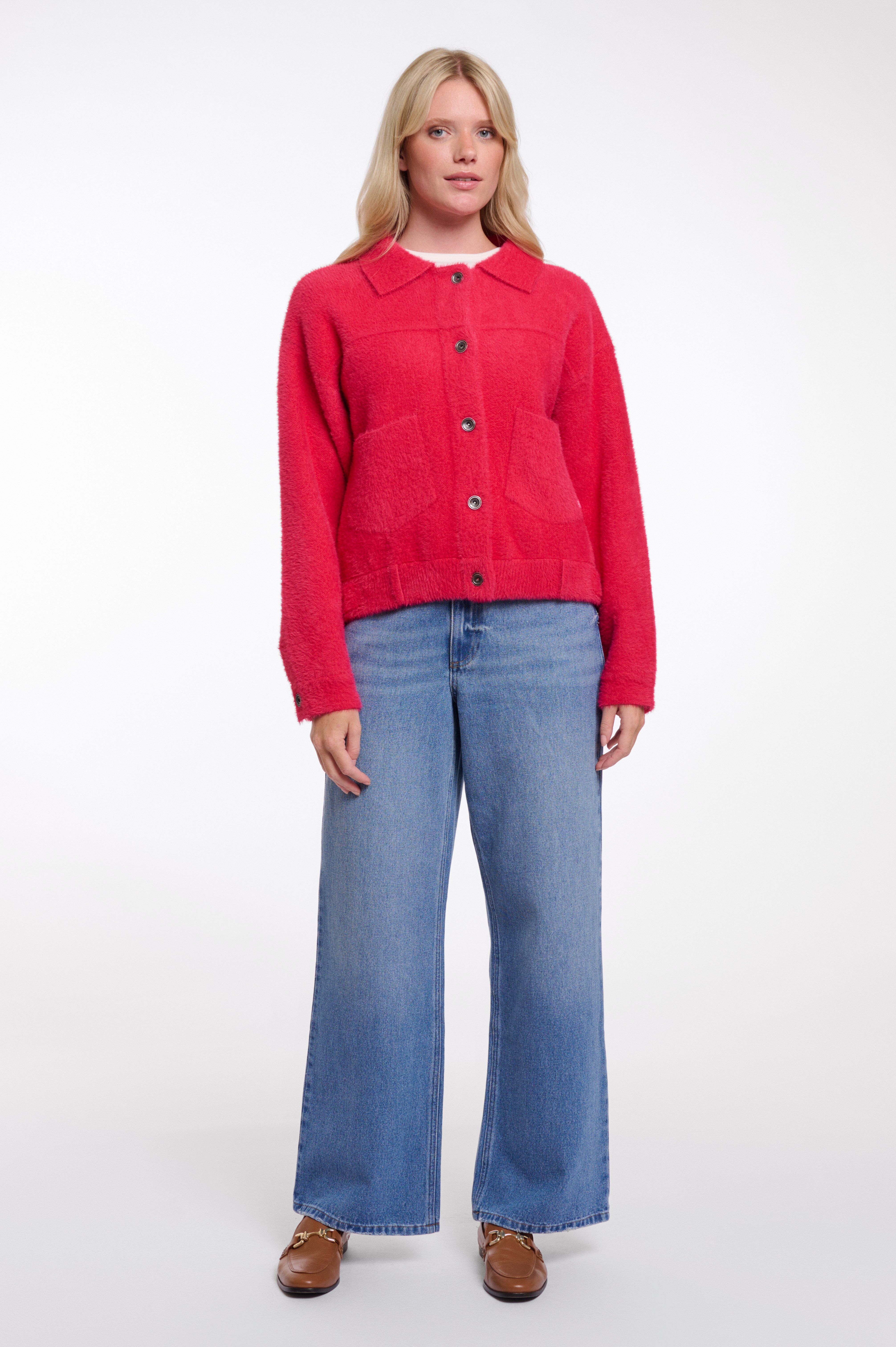Rino & Pelle Strickjacke BUBBLY mit flauschiger Optik
