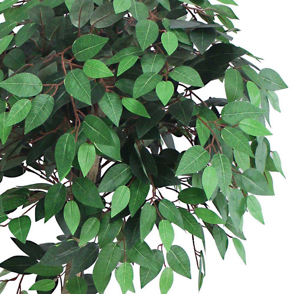 Kunstpflanze Ficus Benjamin Kunstpflanze Künstliche 160 Decovego Pflanze Echtholz Decovego, mit cm